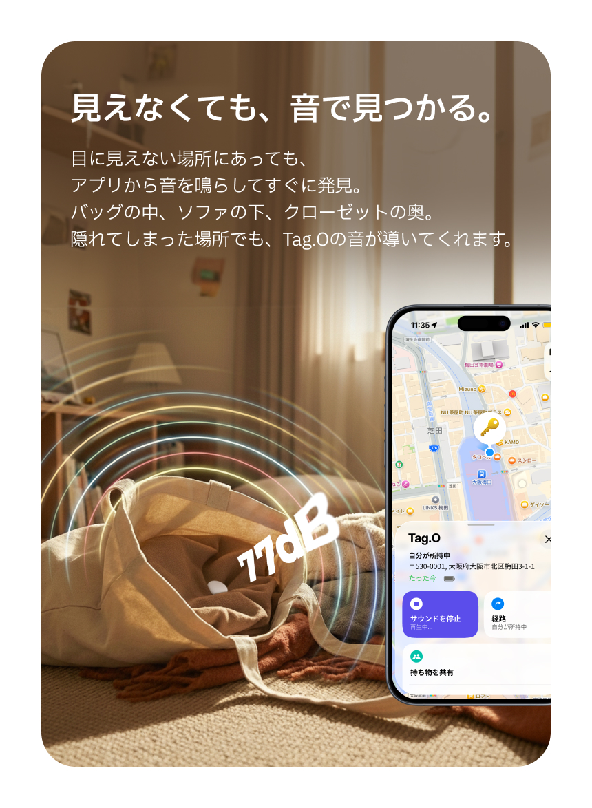 Redbean Tag.O デュアルOS対応スマートファインダー H1TO