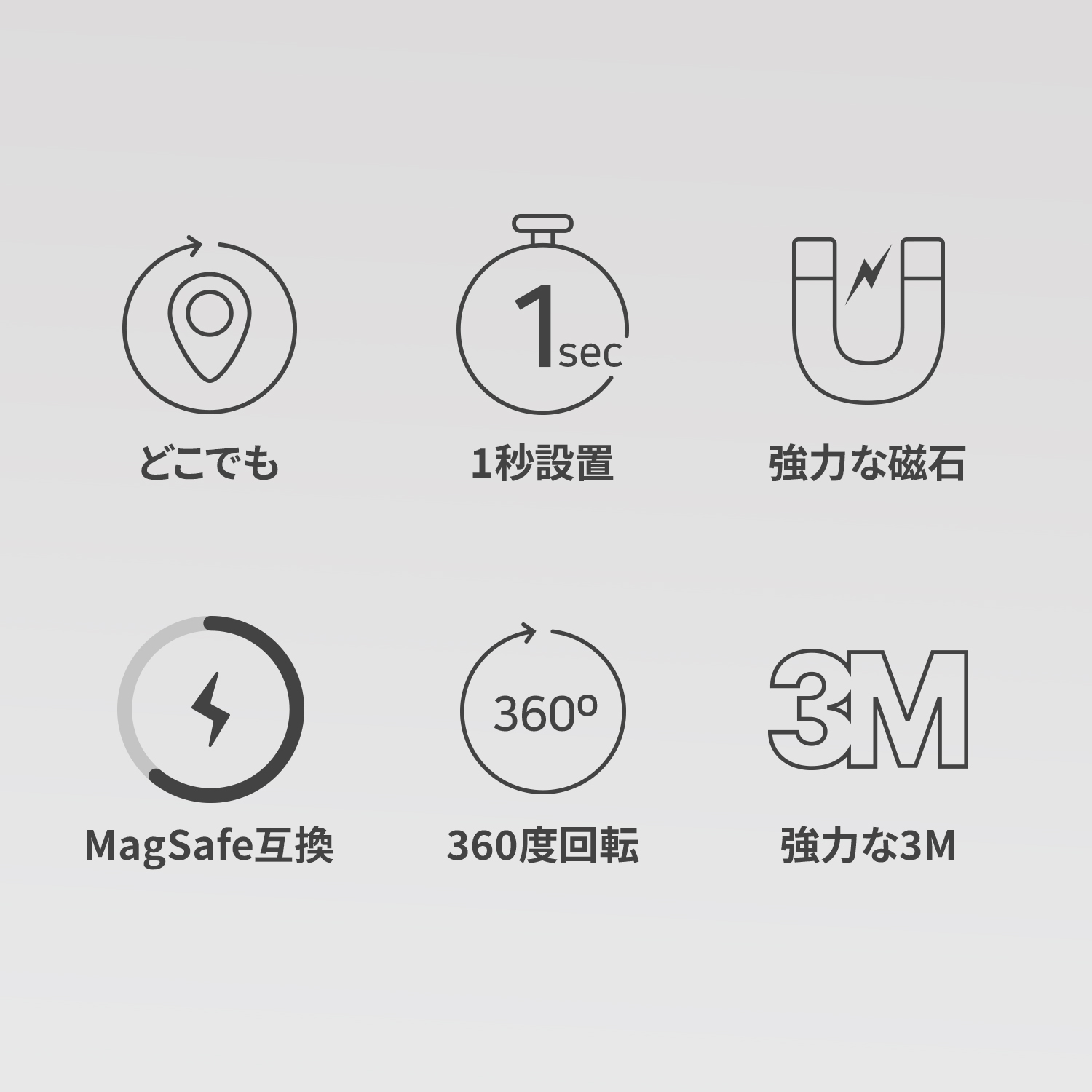 Redbean MagSafeウォールマウント マグネットステッカー H1MW