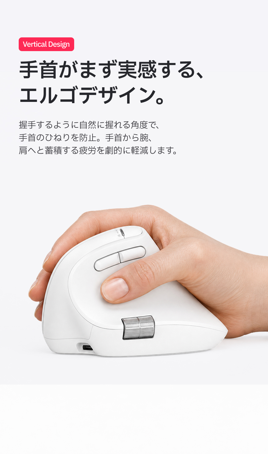 Redbean Quantum Scroll 高速スクロール充電式ツインホイール縦型マウス A79R