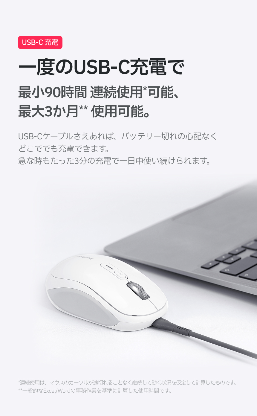 Redbean Quantum Scroll 高速スクロール充電式コンパクトマウス A39R
