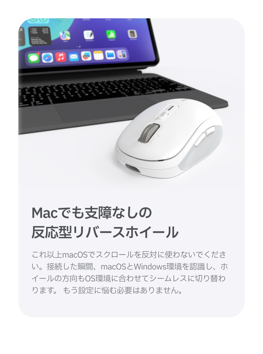 Redbean Quantum Scroll 高速スクロール充電式コンパクトマウス A39R