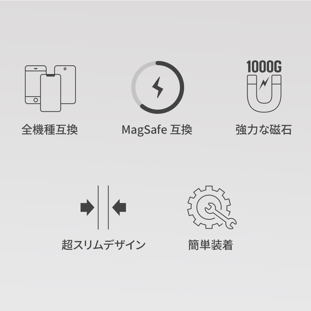 Redbean MagSafeリングプレート マグネットステッカー H1MR