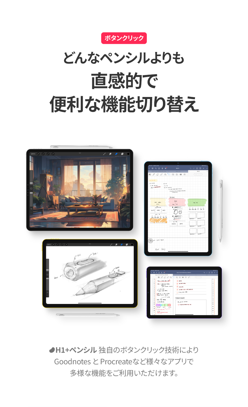 Redbean the better Pencil H1+ for iPad