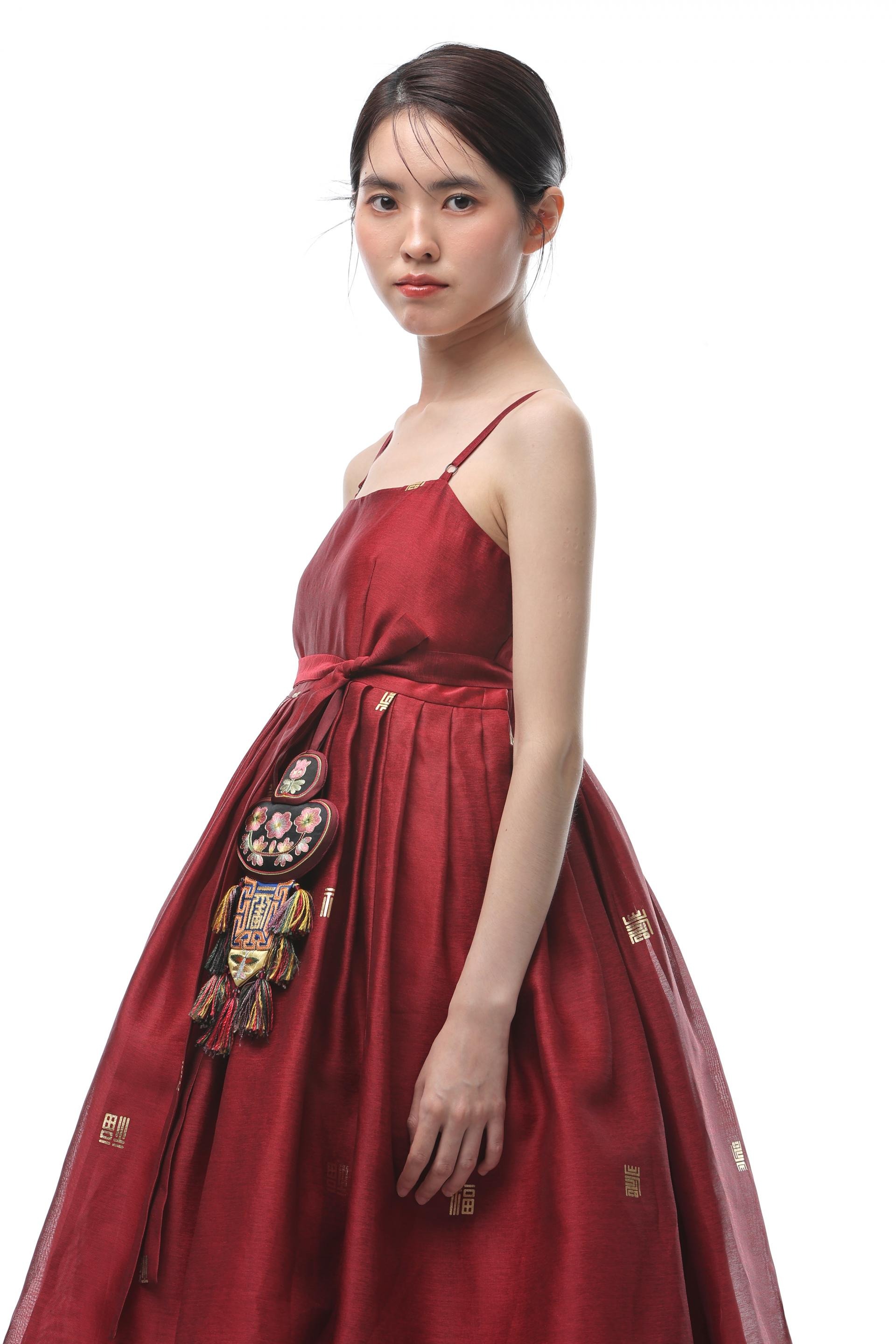 Subok Gold Jacquard Dress