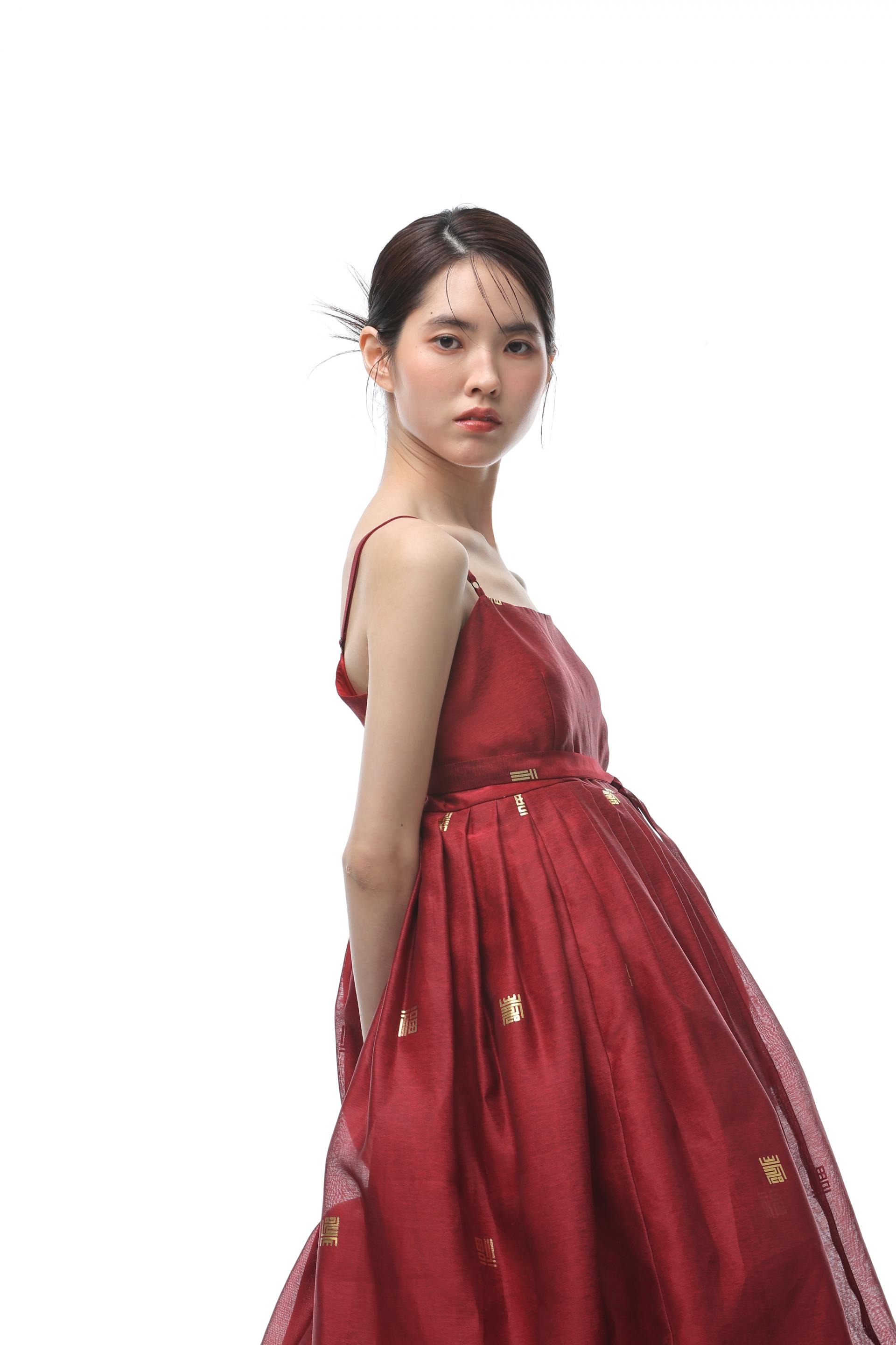 Subok Gold Jacquard Dress