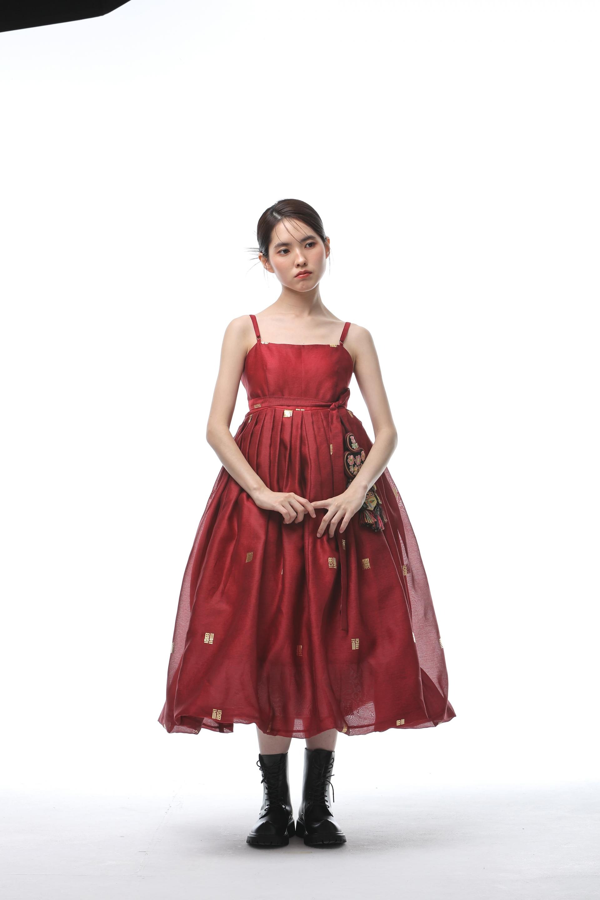 Subok Gold Jacquard Dress