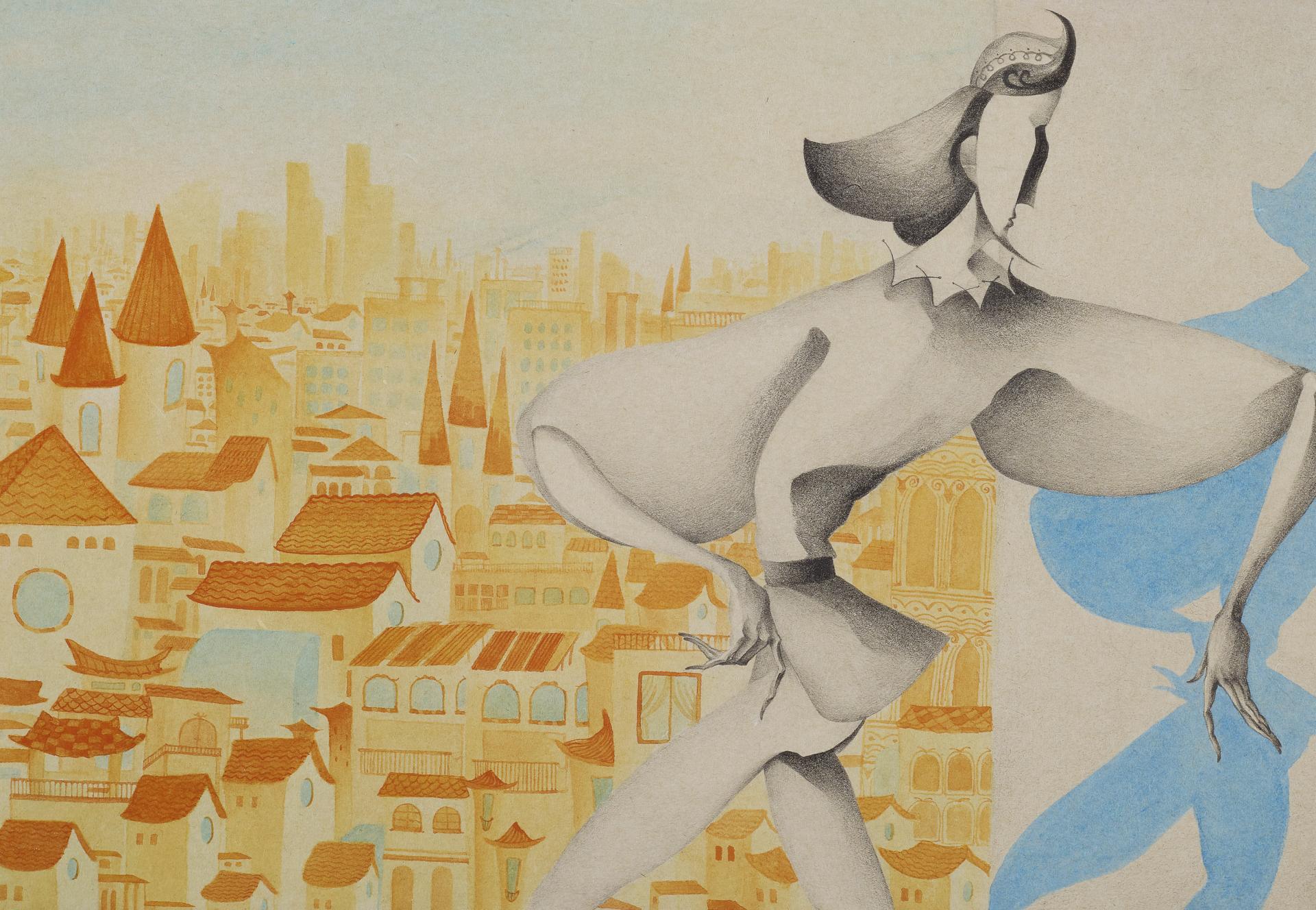 김하빈, 이상과 현실 사이에서, 27x39cm, 장지에 분채, 연필, 2025.jpg