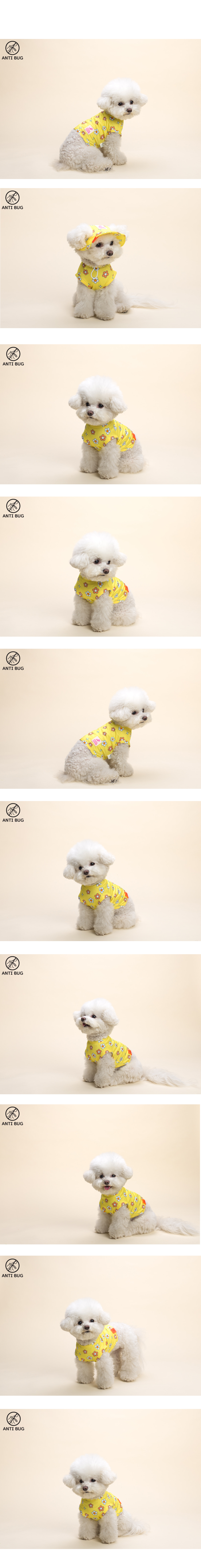 [쿨링/안티버그] 강아지 데이지 쿨메쉬 크롭티