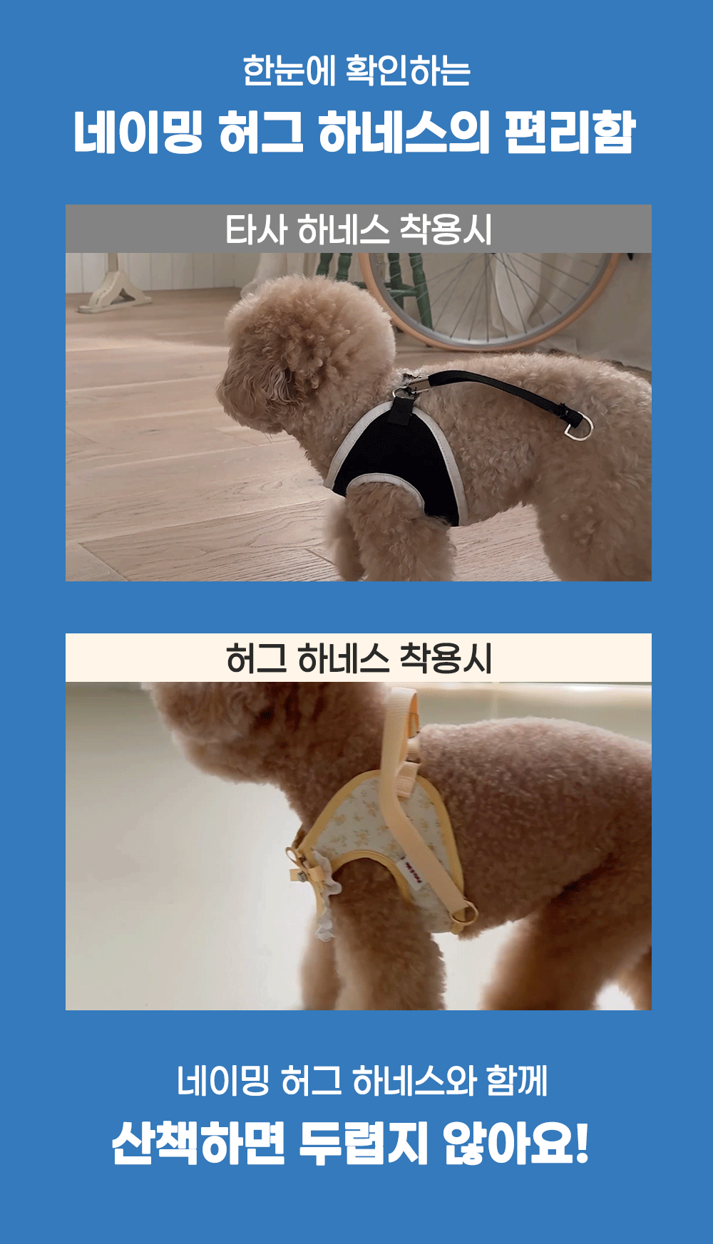 강아지 네이밍 허그 프릴 커스텀 하네스