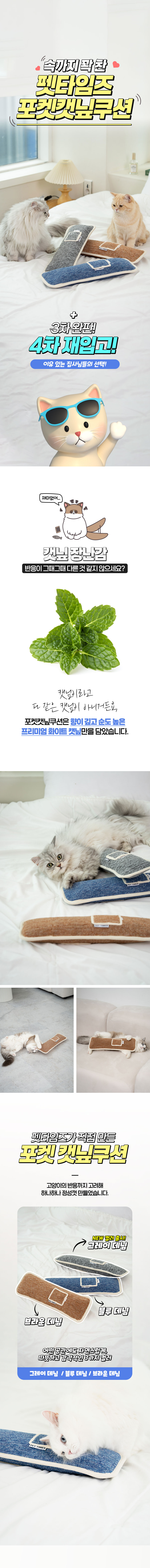 캣닢 쿠션 스트레스 해소 고양이 장난감