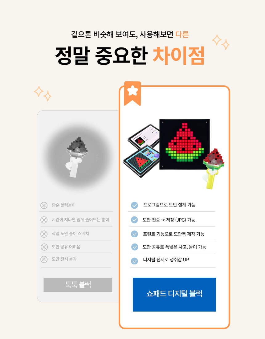쇼패드 툭툭 디지털 블럭