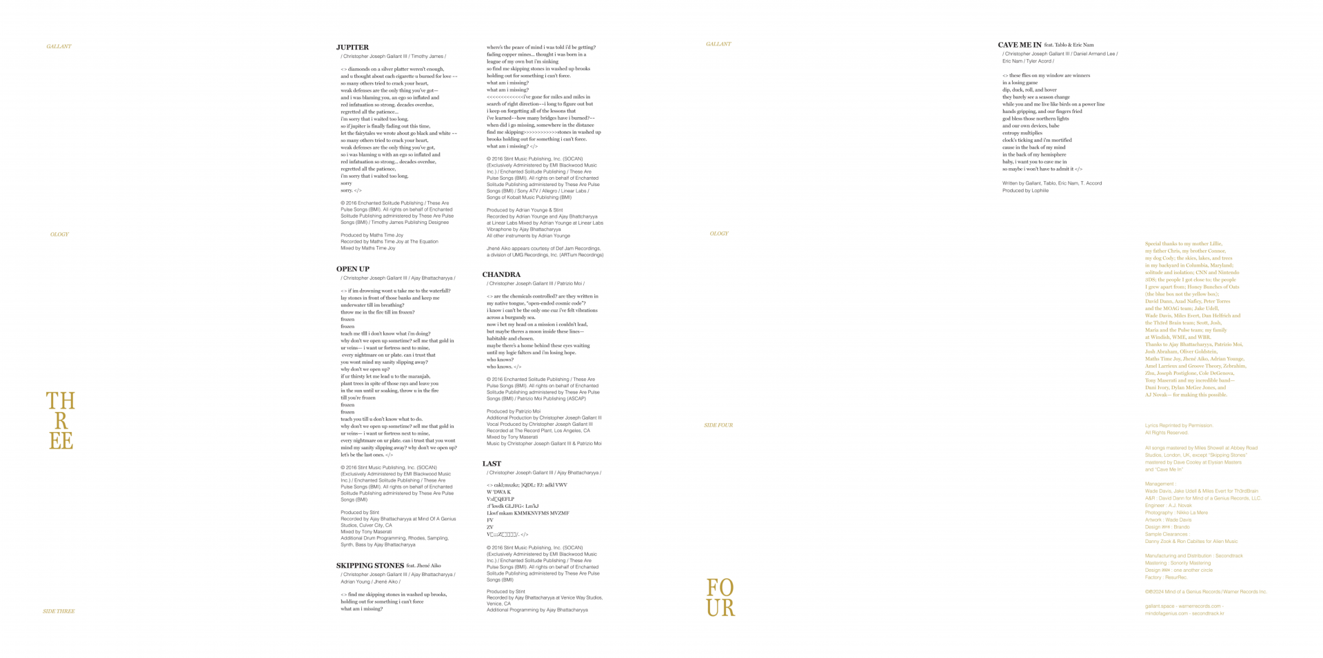 洋楽 LP / Gallant Ology Gallant – Ology | Releases | Discogs