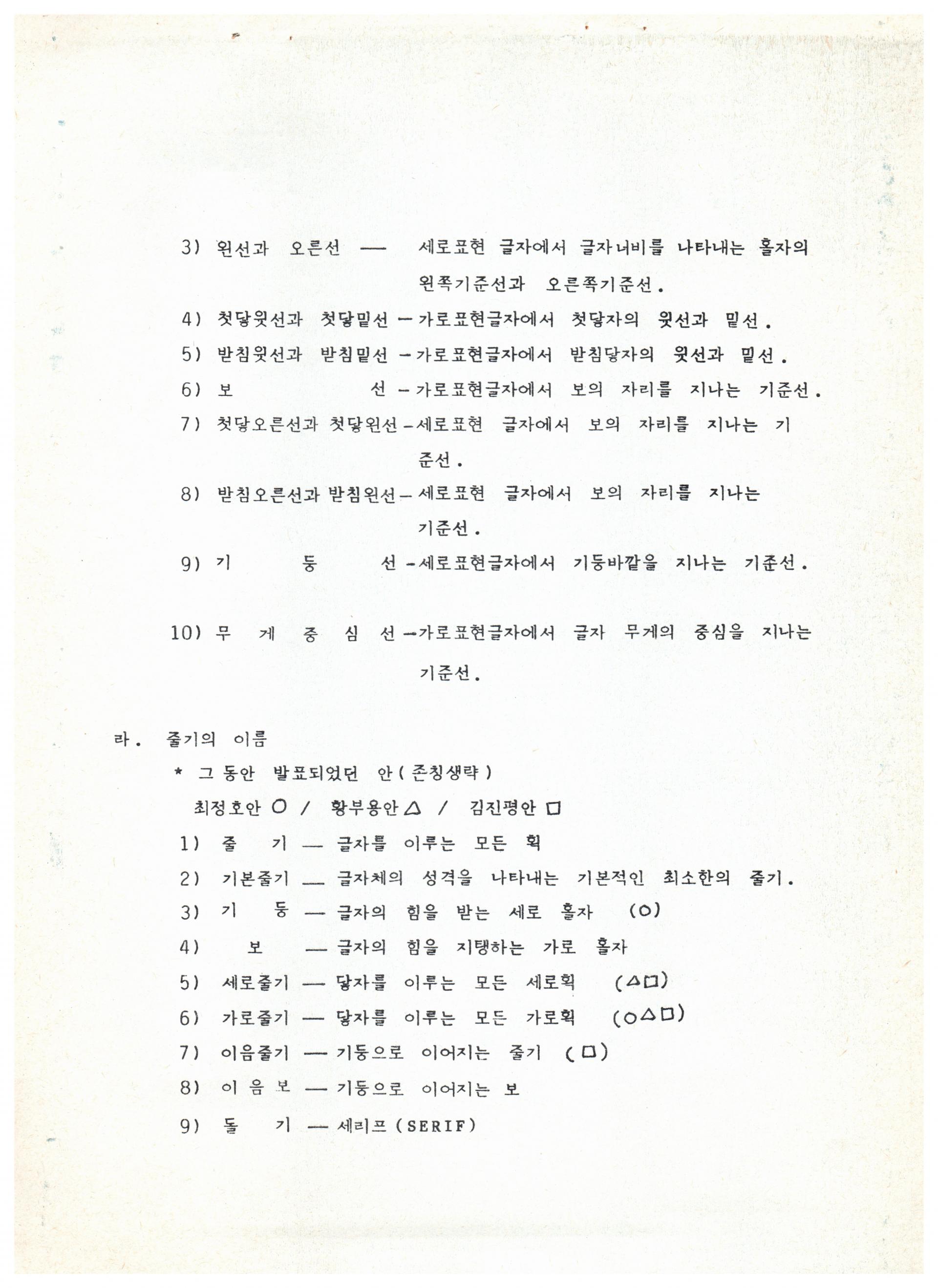 글꼴모임 글꼴 용어 한글 타이포그래피 심우진