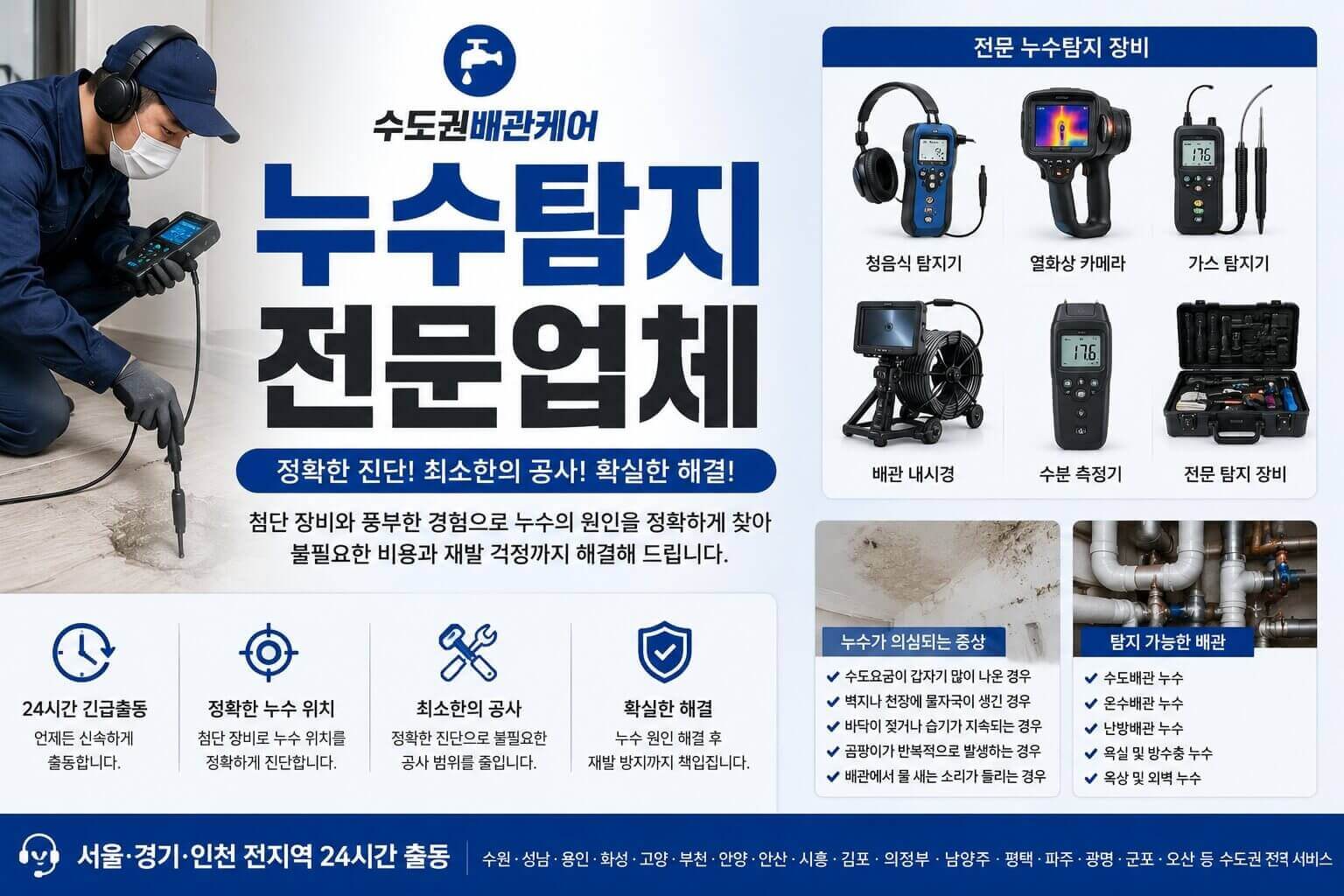 남양주 하수구막힘 전문업체 | 배수구·화장실·변기막힘 고압세척 365일 24시간 즉시출동
