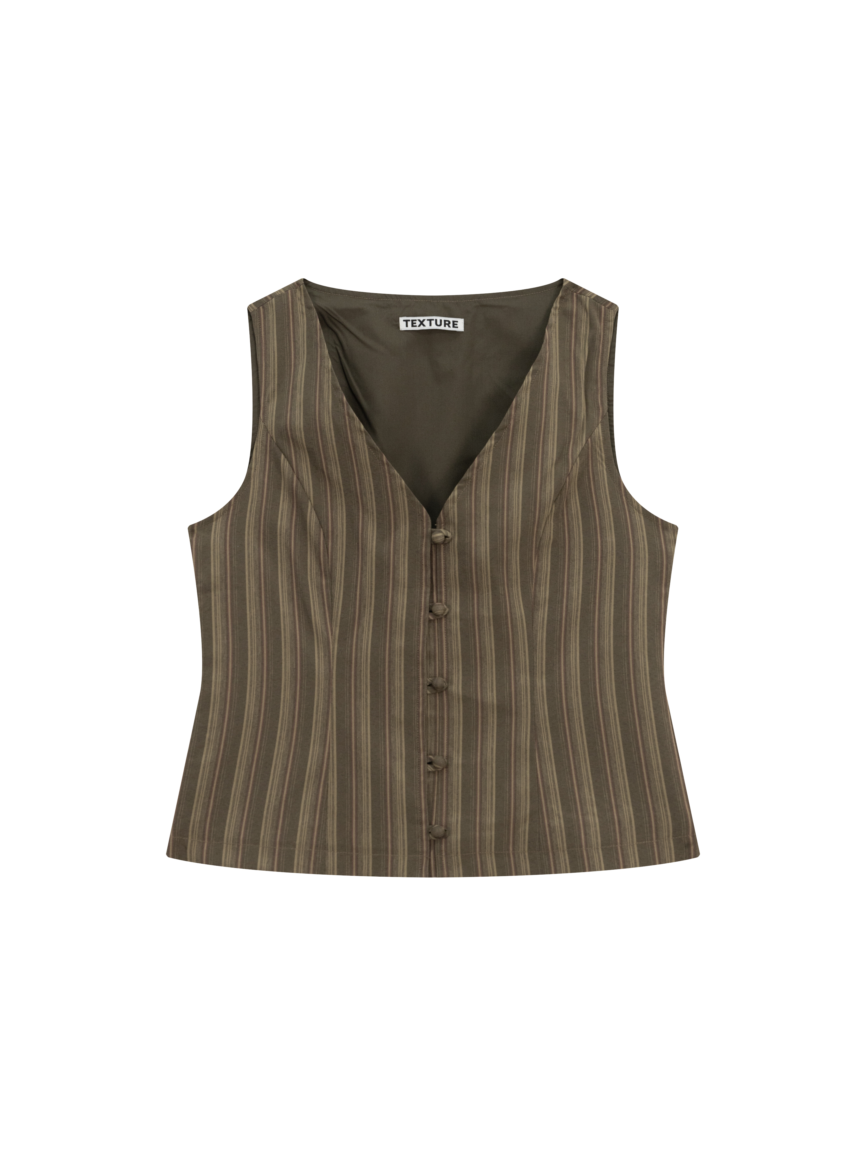 stripe button vest