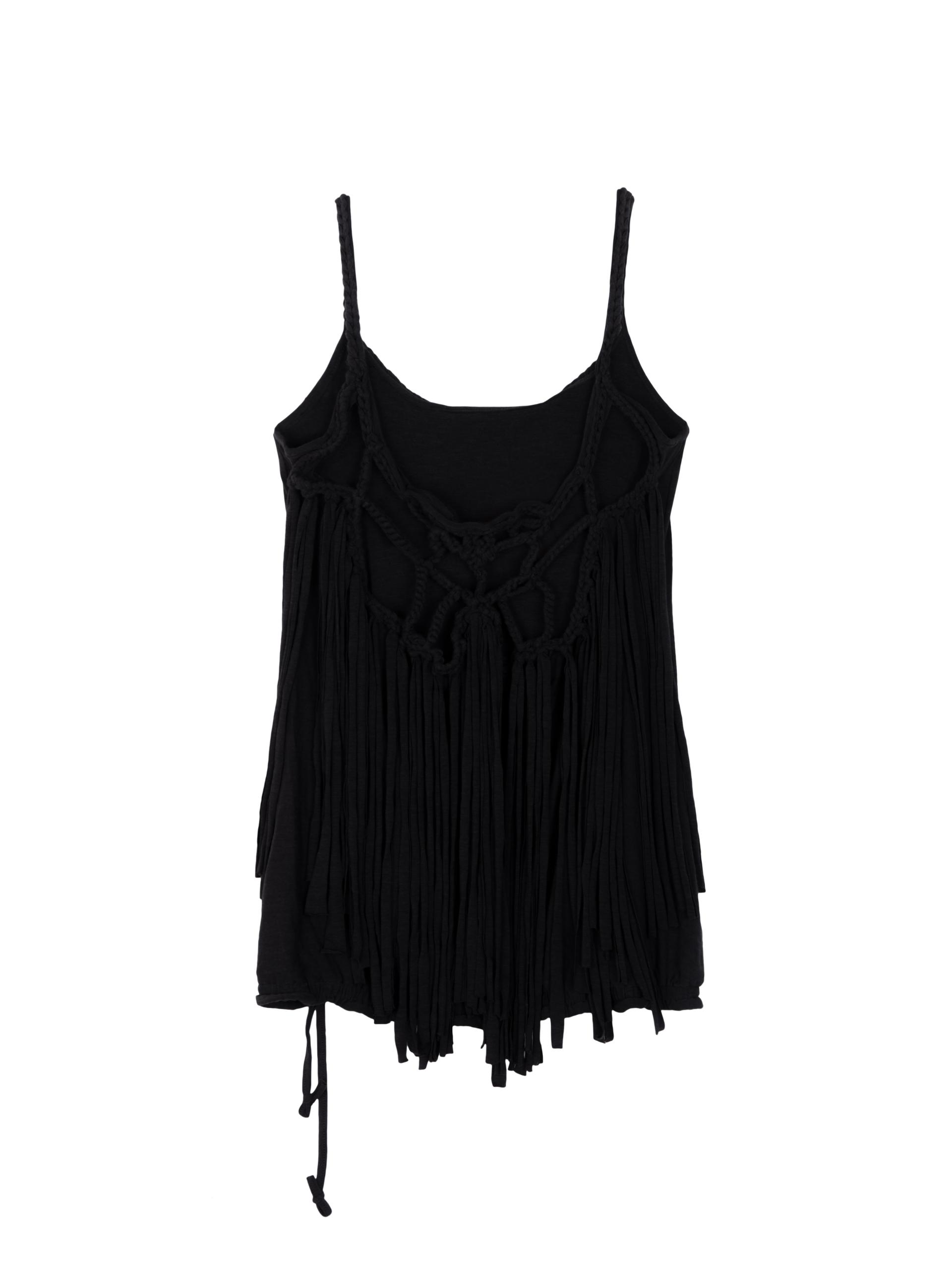 sleeveless tassel top