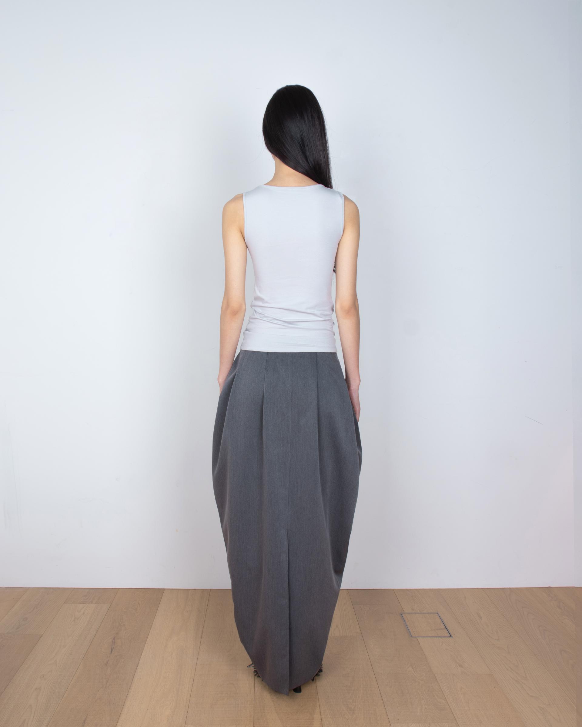 draped twist sleeveless t-shirt