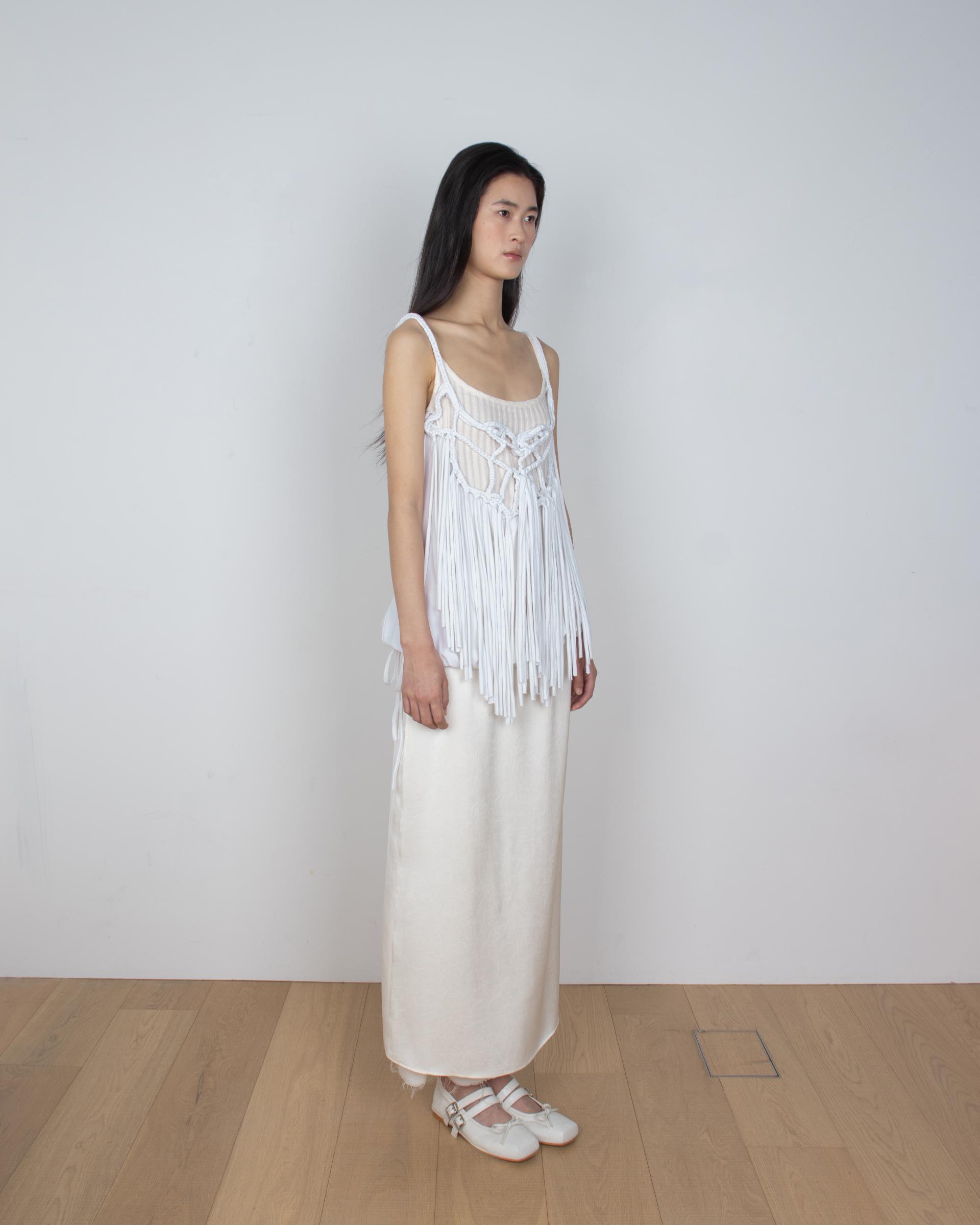 sleeveless tassel top
