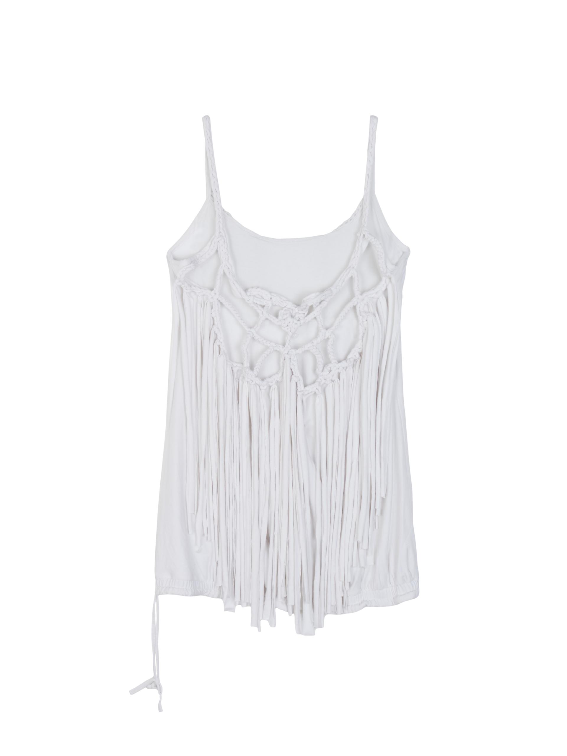 sleeveless tassel top