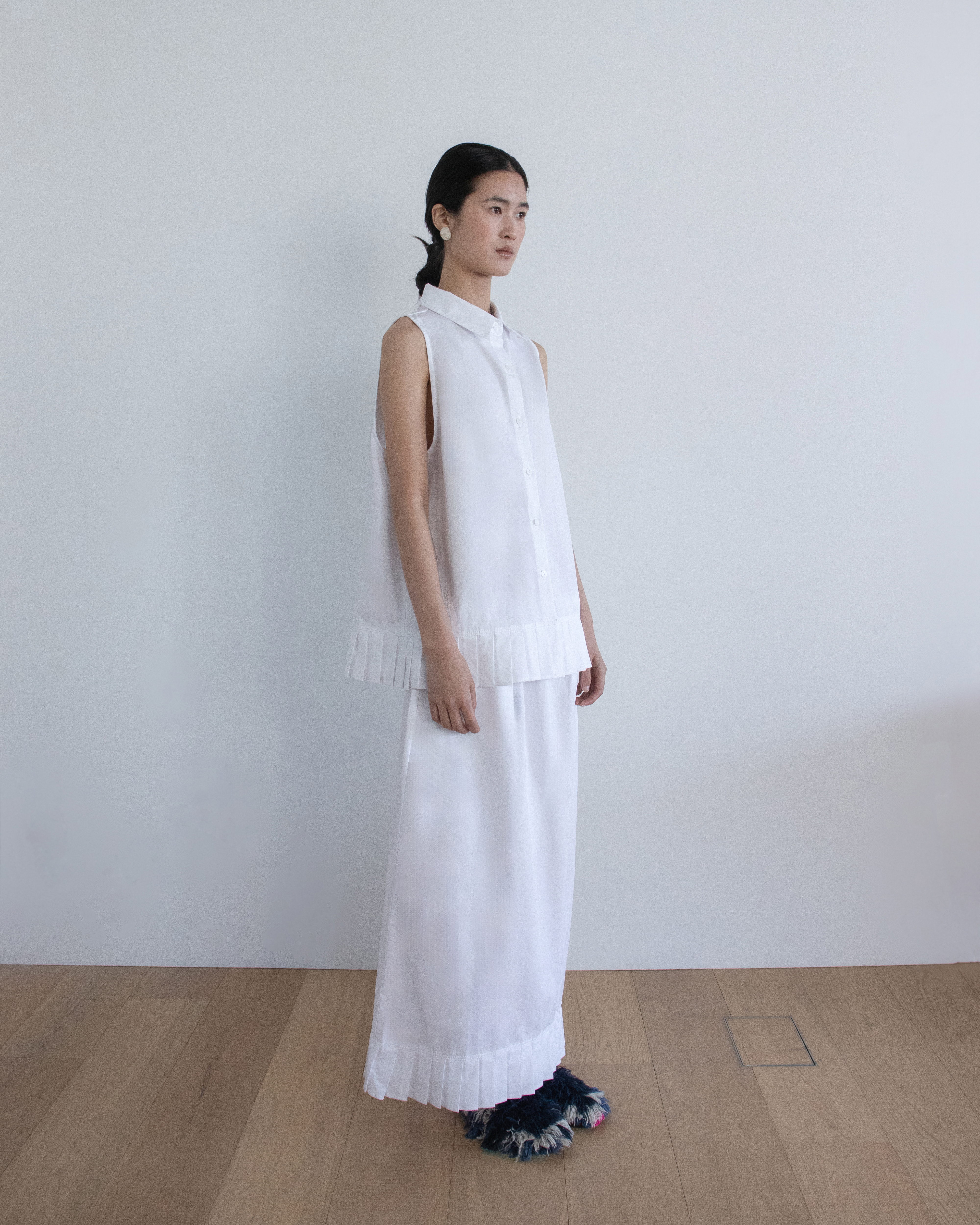 cotton pleats skirt