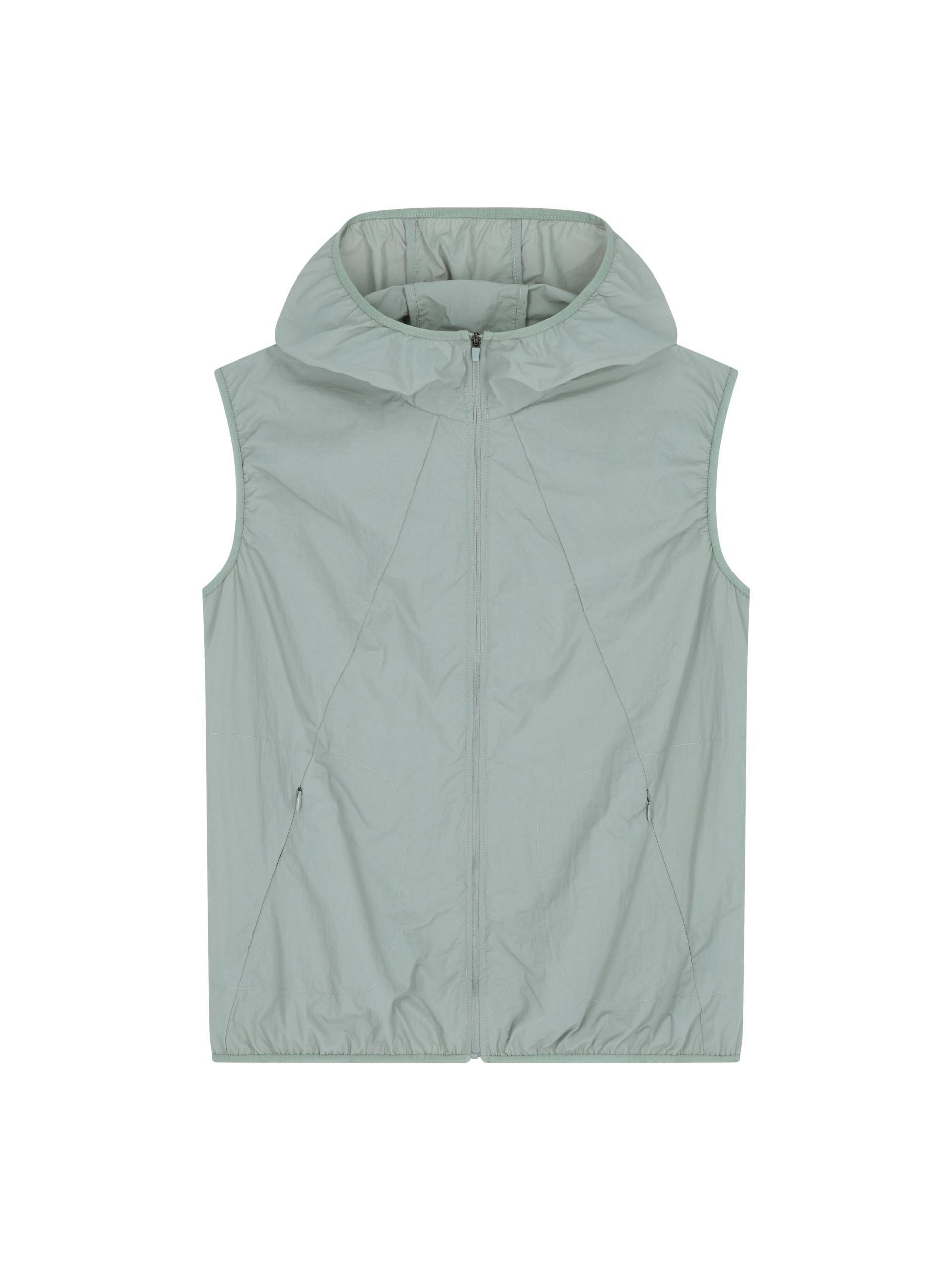 zip-up hoodie vest