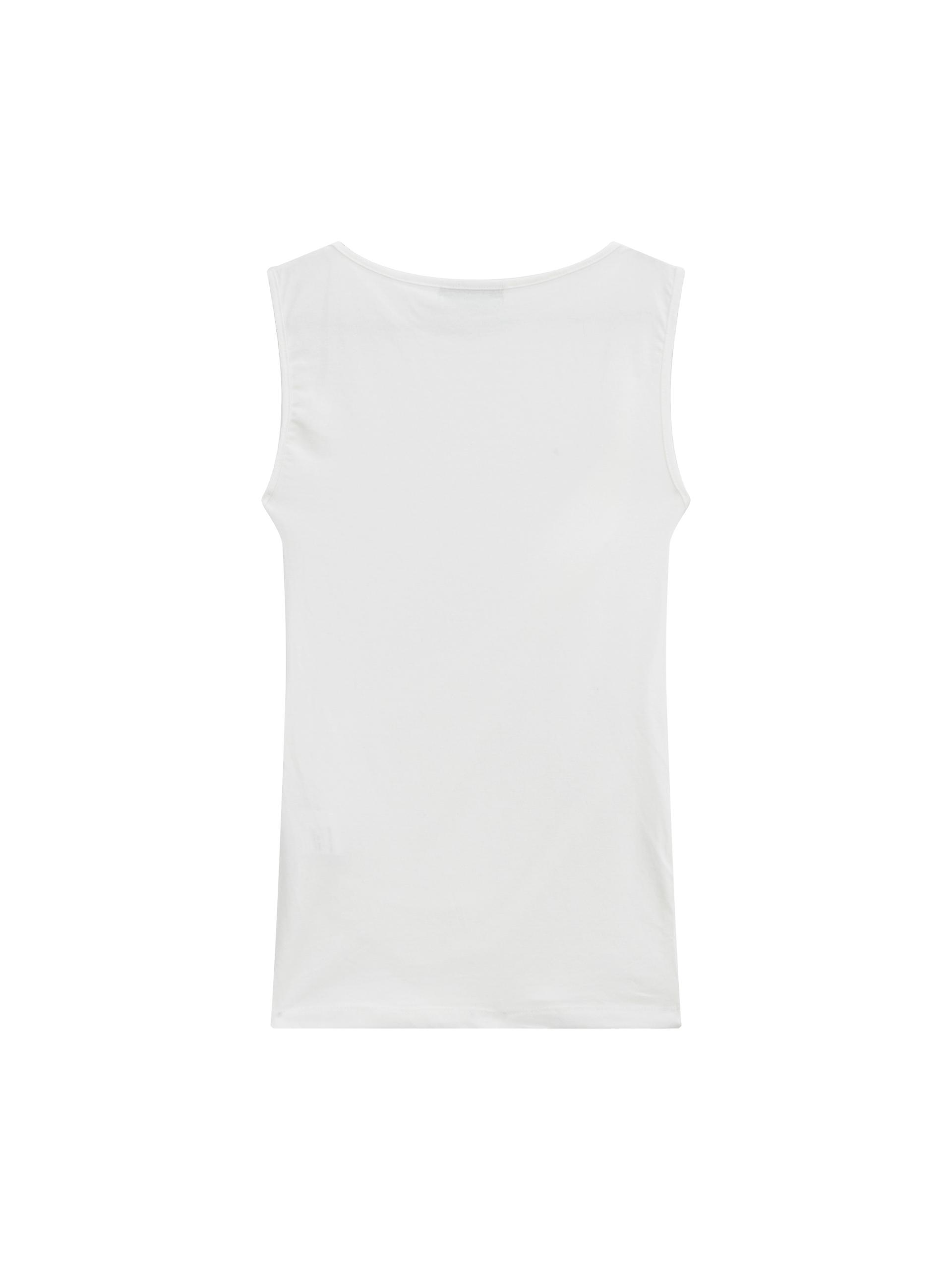 draped twist sleeveless t-shirt
