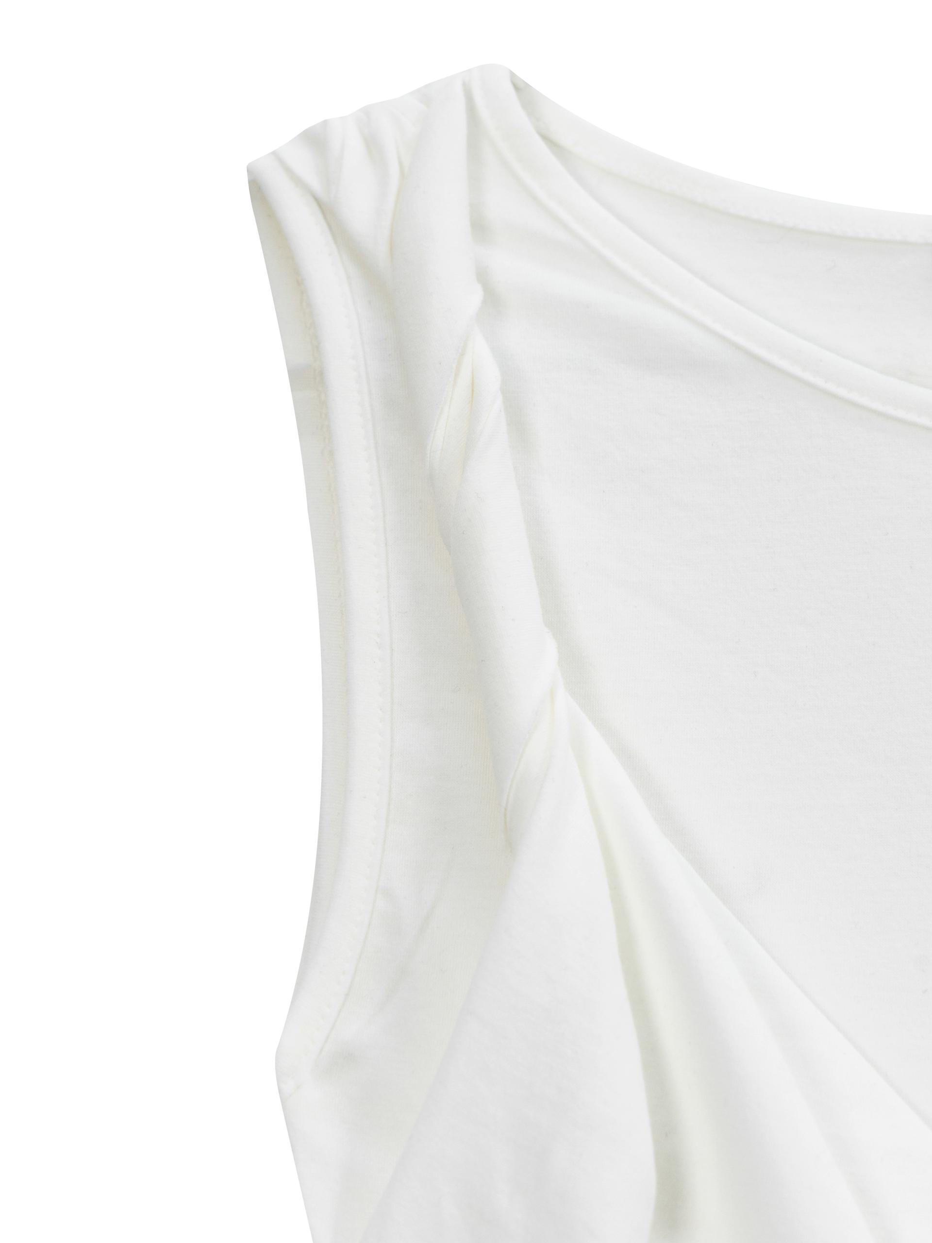 draped twist sleeveless t-shirt