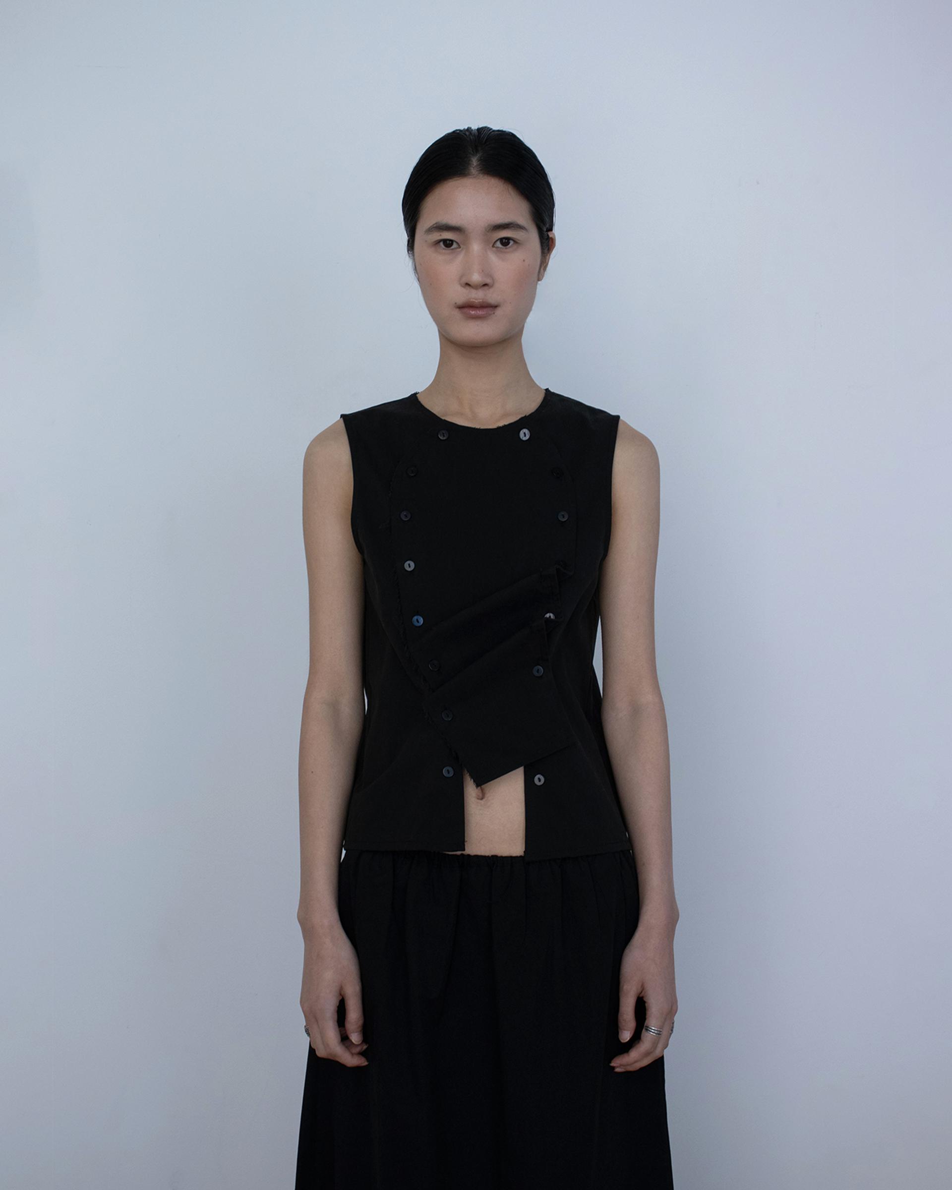 double button vest