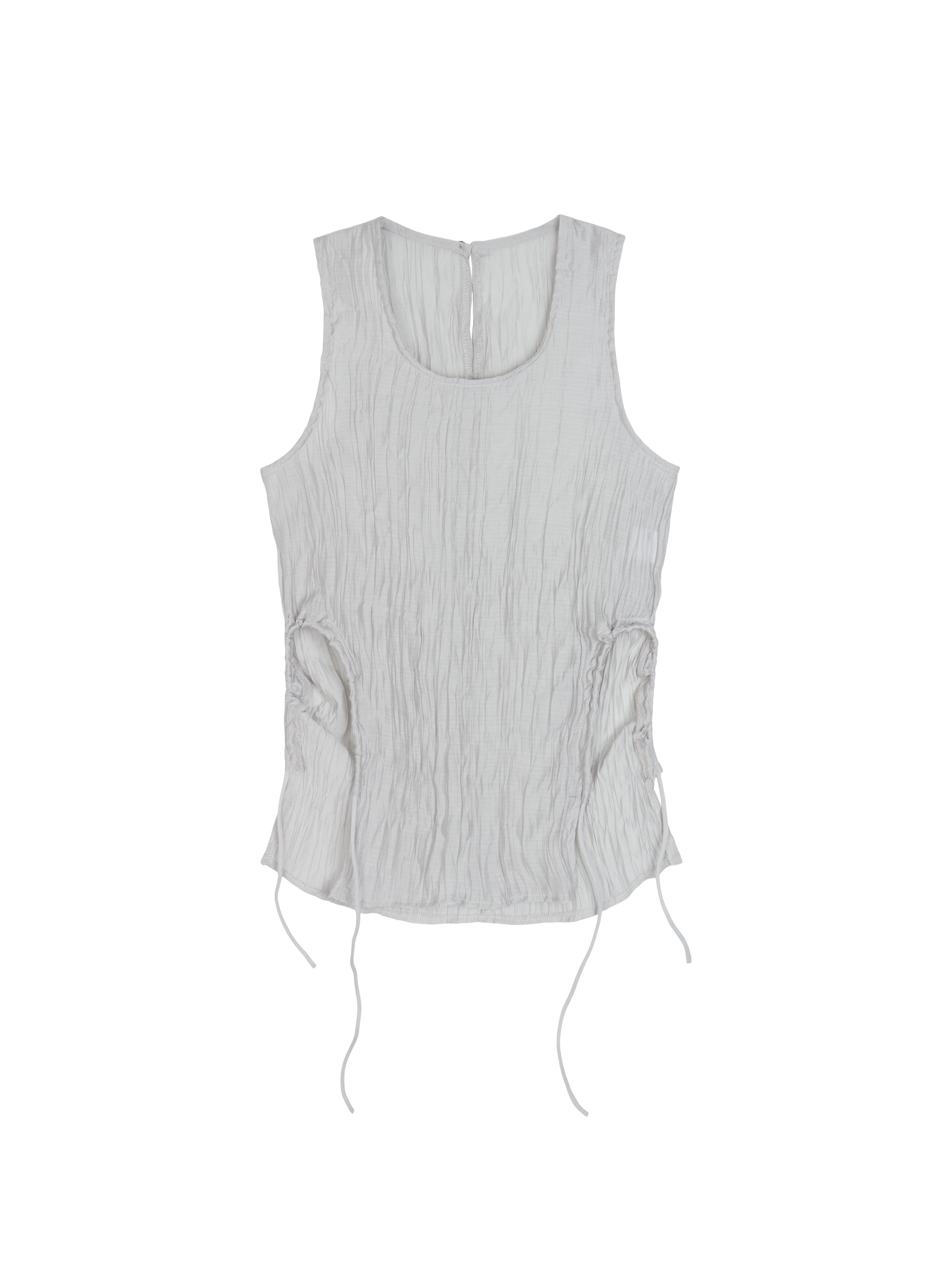 crinkle shirring sleeveless