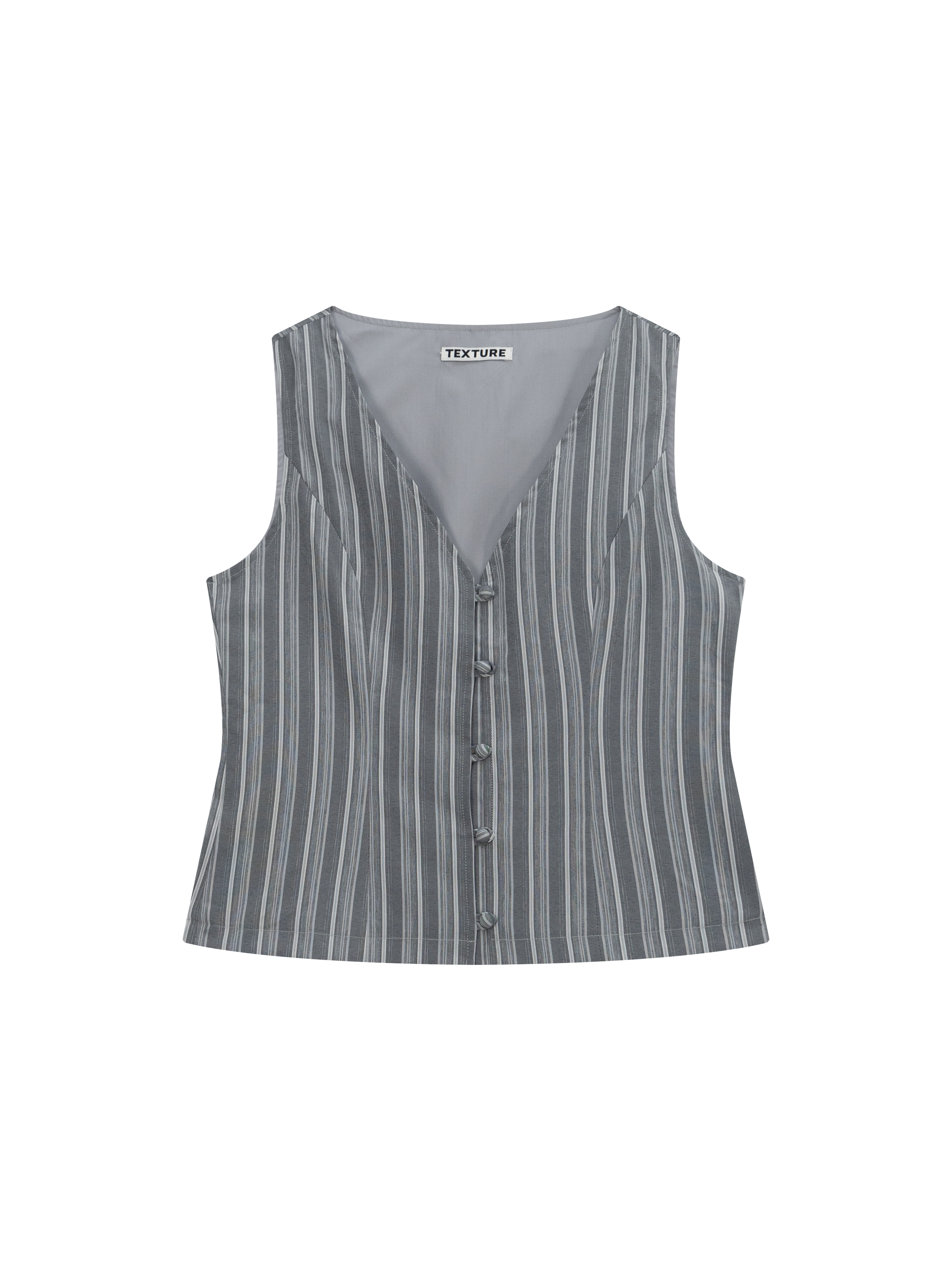 stripe button vest