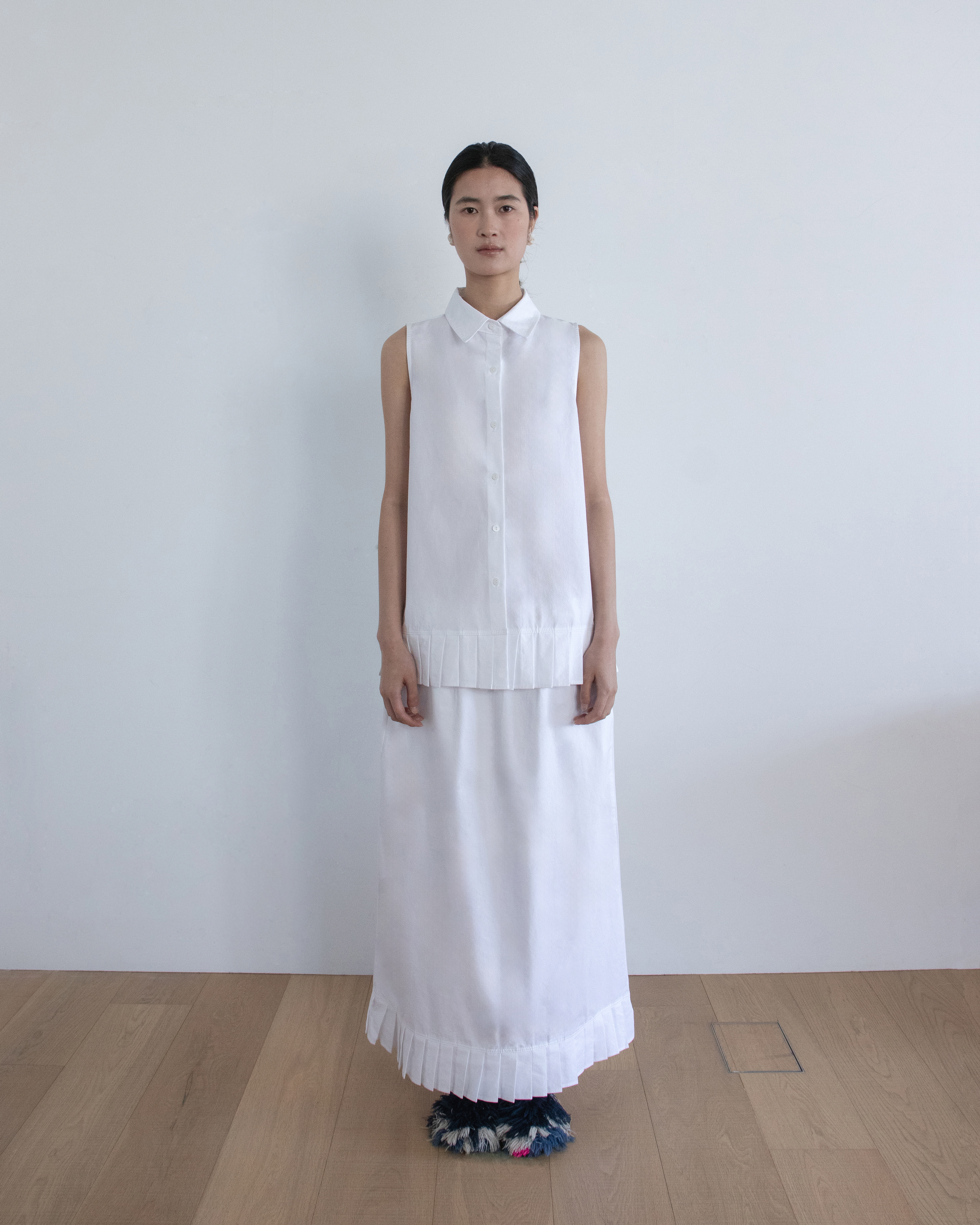cotton pleats skirt