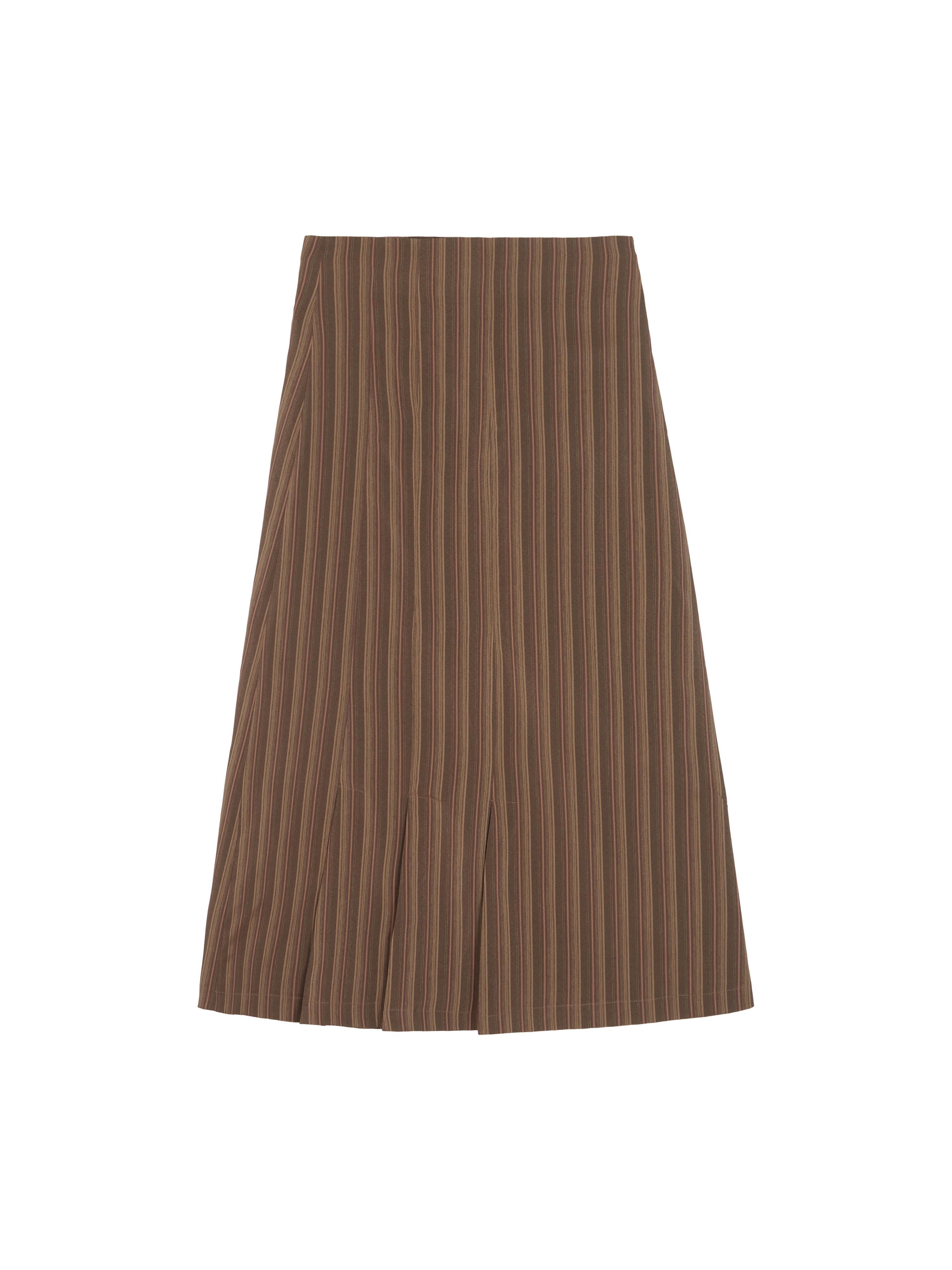 stripe pleats skirt