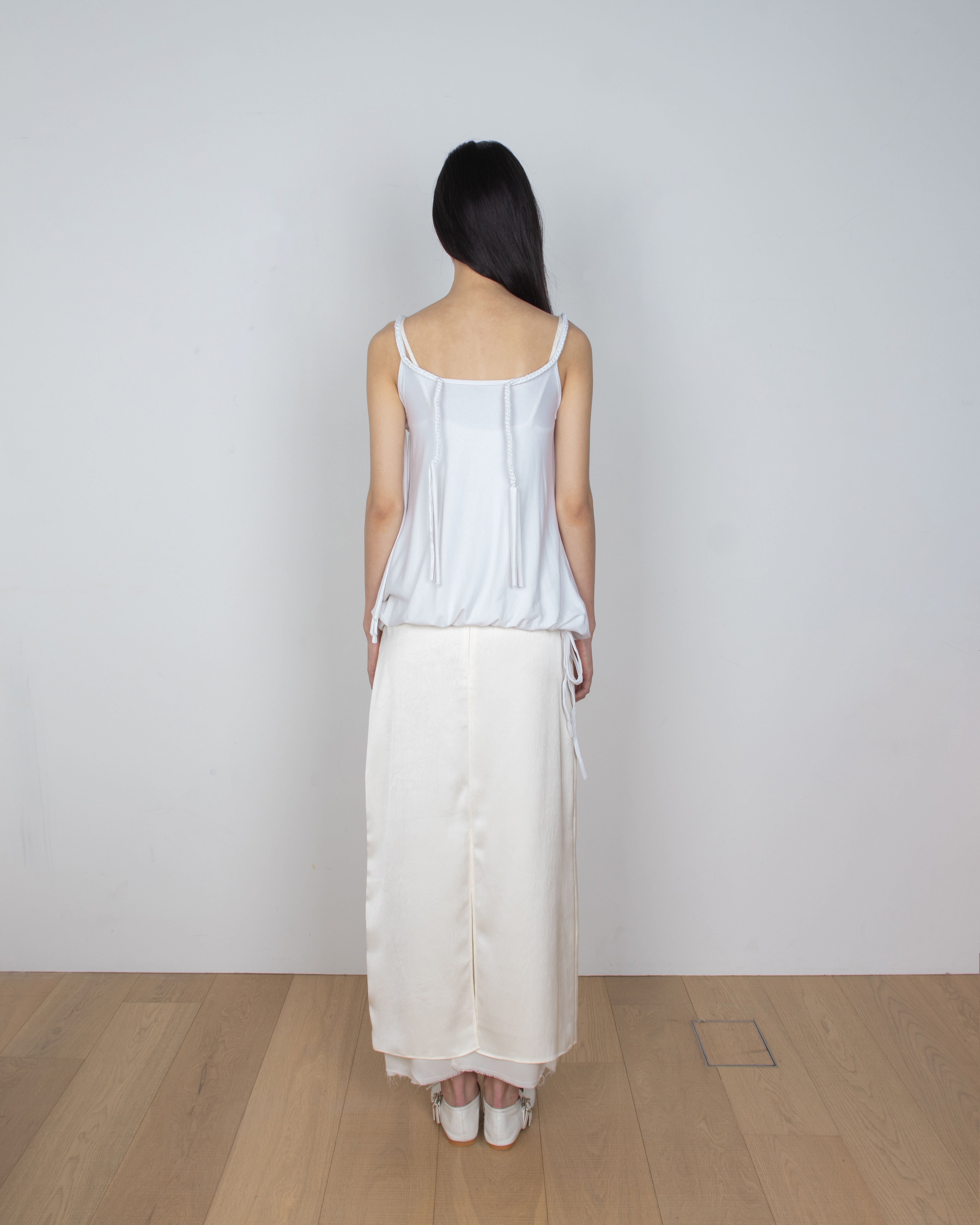 crinkle layered skirt