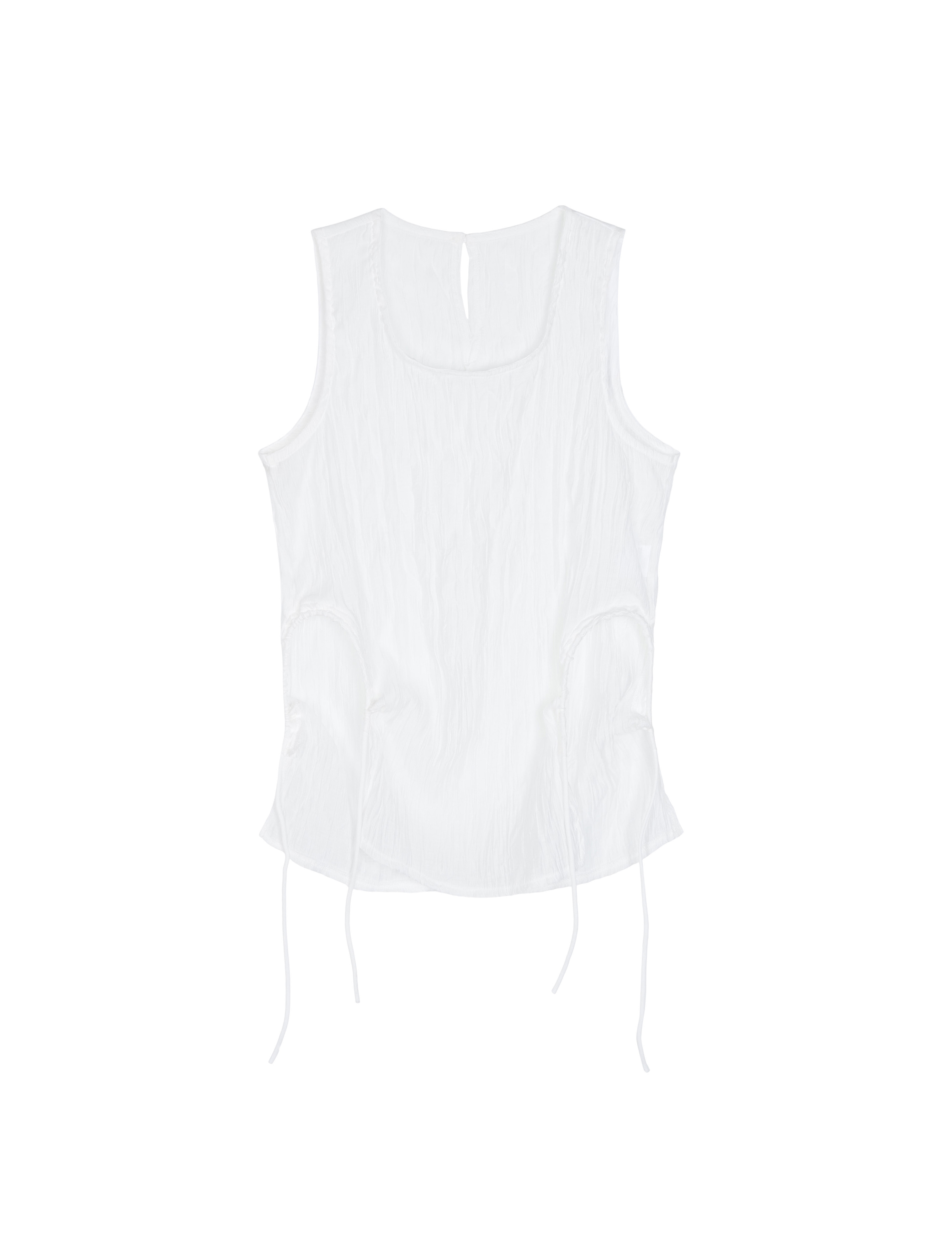 crinkle shirring sleeveless
