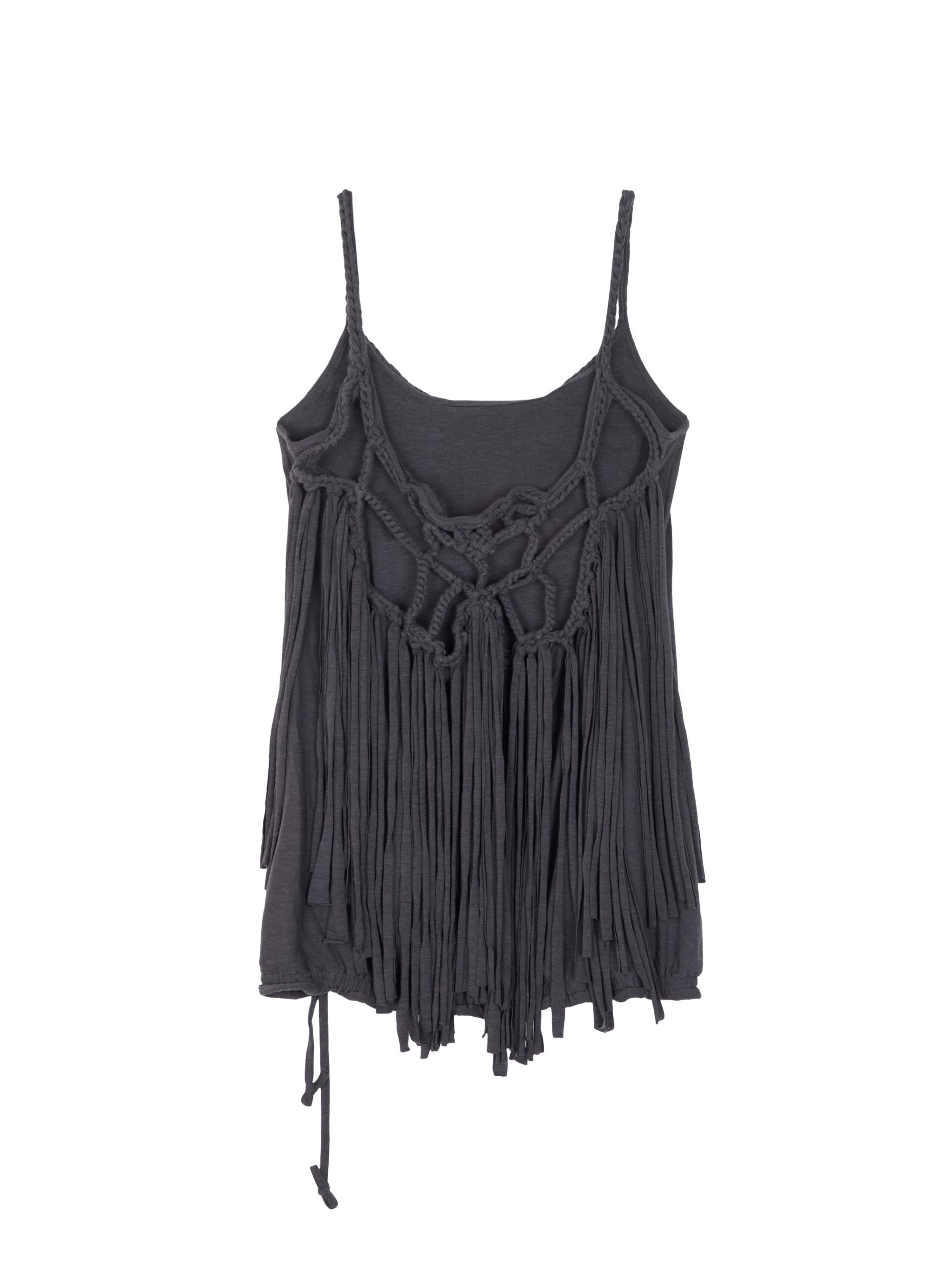 sleeveless tassel top