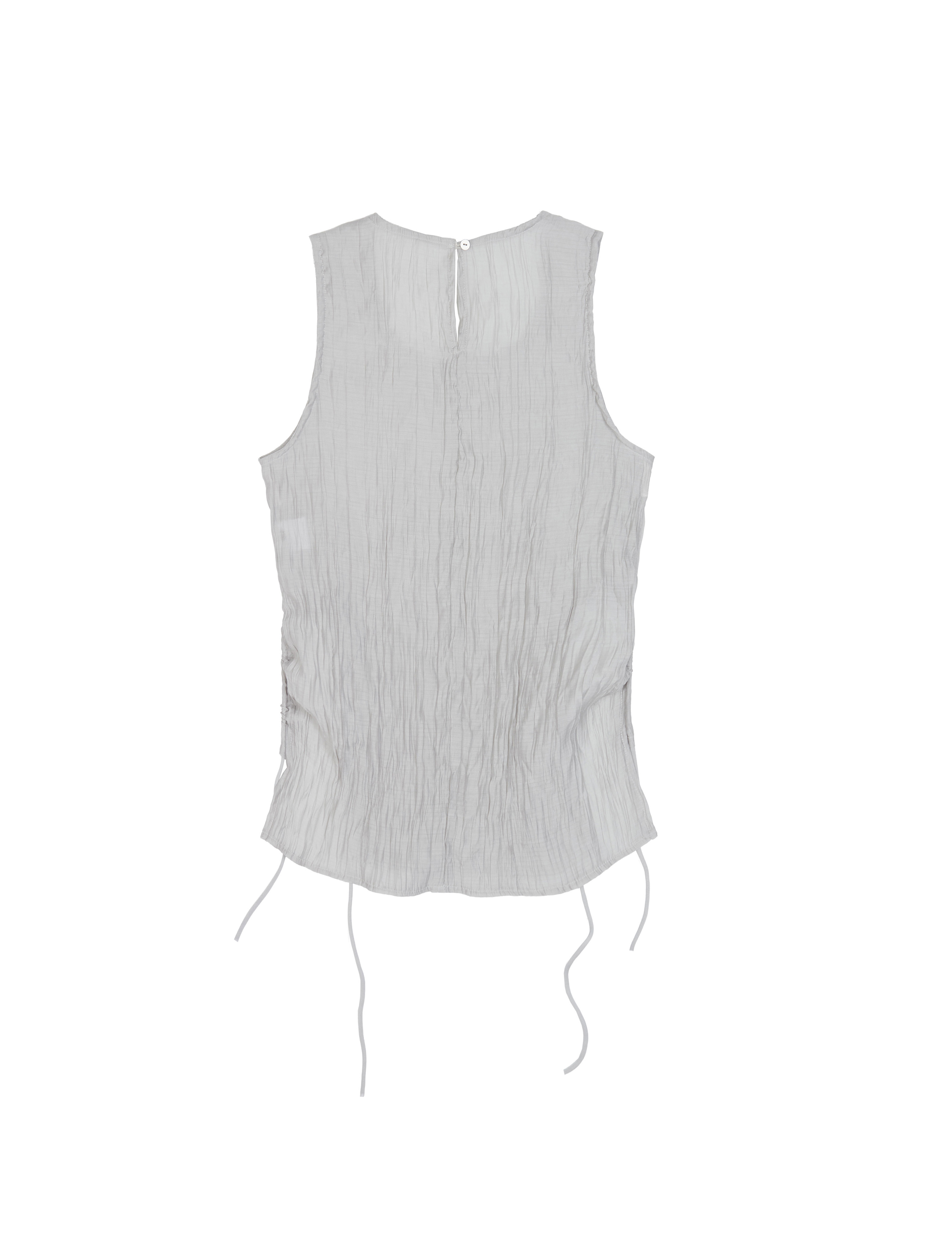 crinkle shirring sleeveless