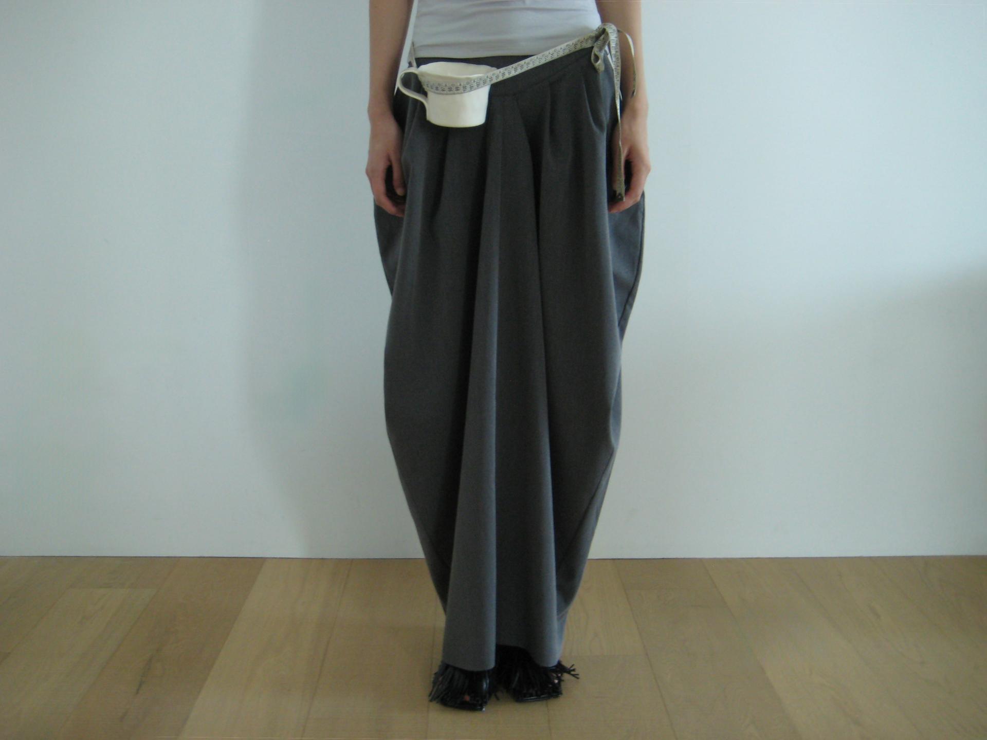 tulip volume midi skirt