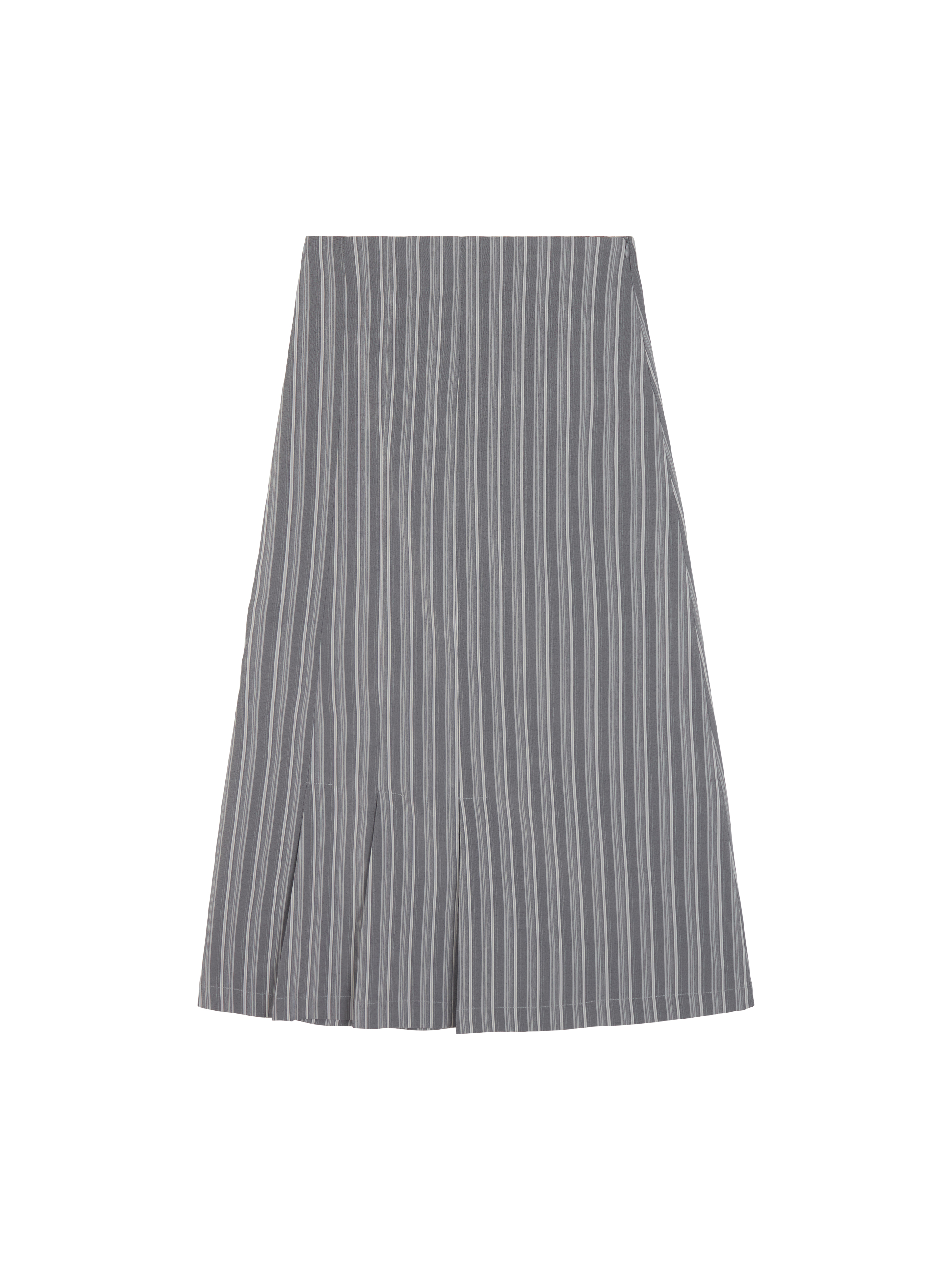 stripe pleats skirt