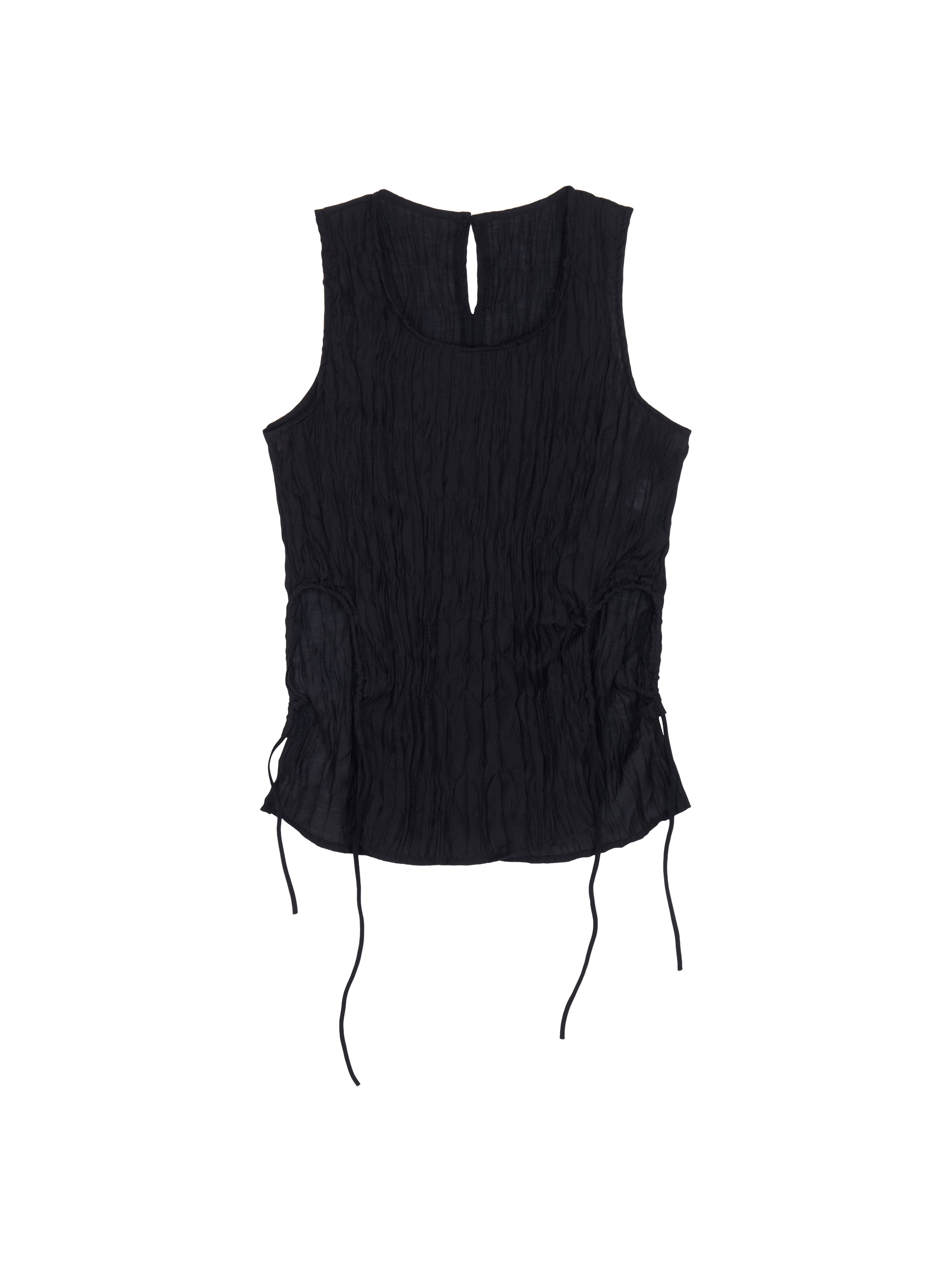 crinkle shirring sleeveless