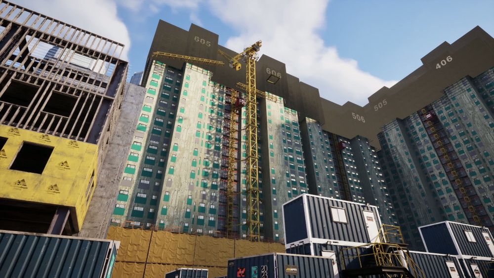 건설기계안전관리 3D영상 – 실제 현장의 타워크레인 사고 장면을 시각화한 3D 이미지