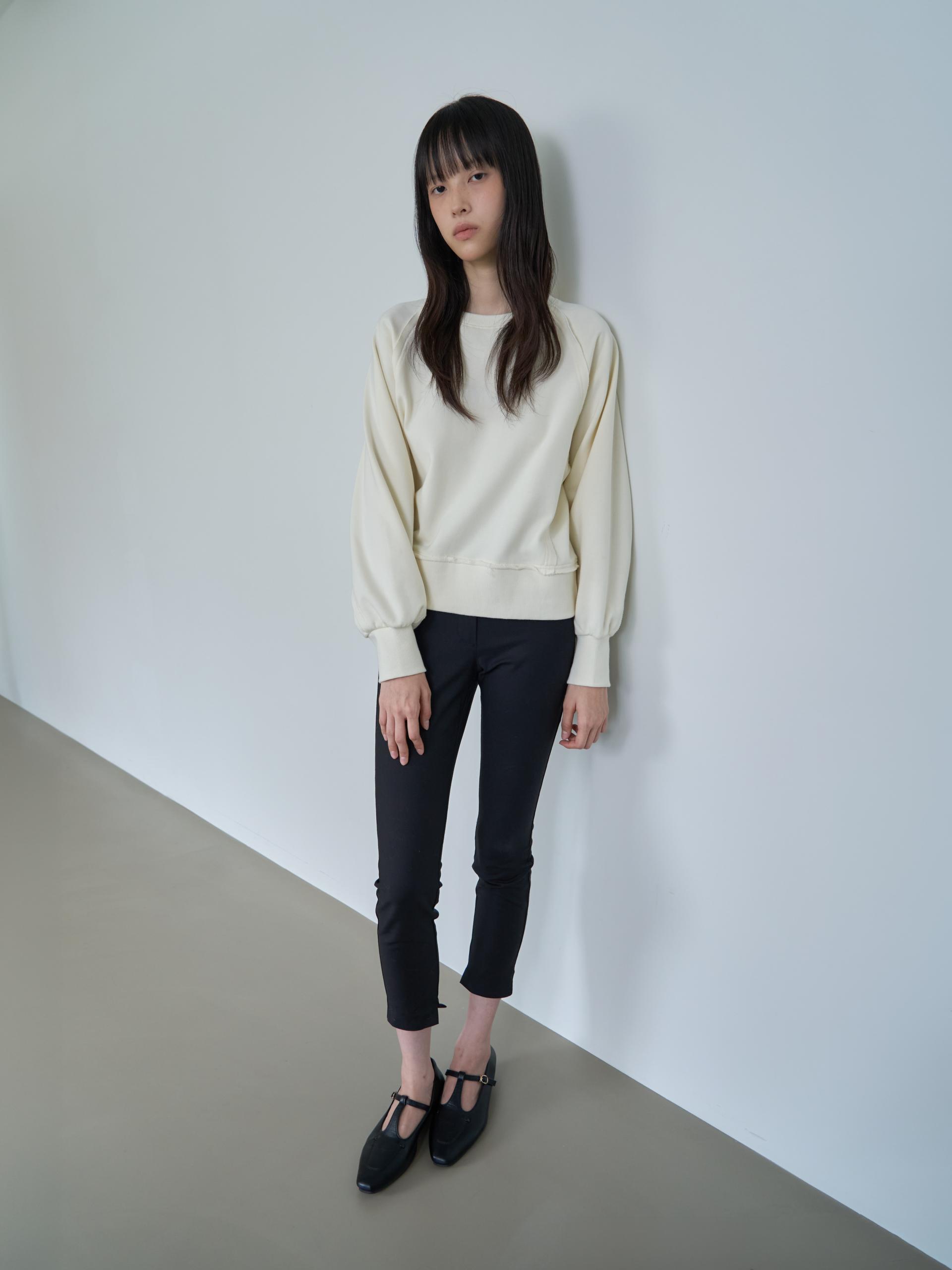 CUT-OFF SWEATSHIRT_BUTTER YELLOW