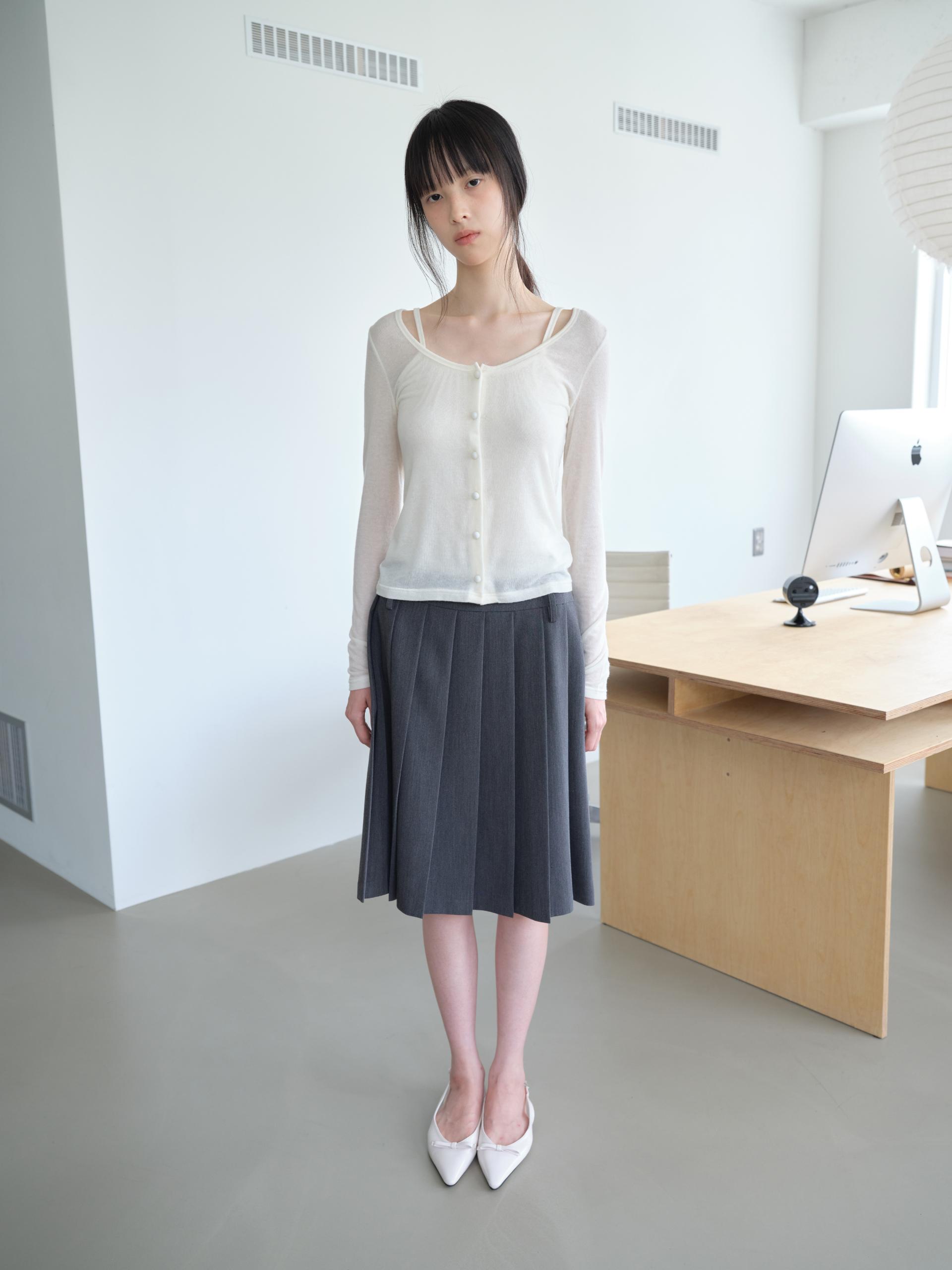 COZY SOFT CARDIGAN&TANK SET_CREAM
