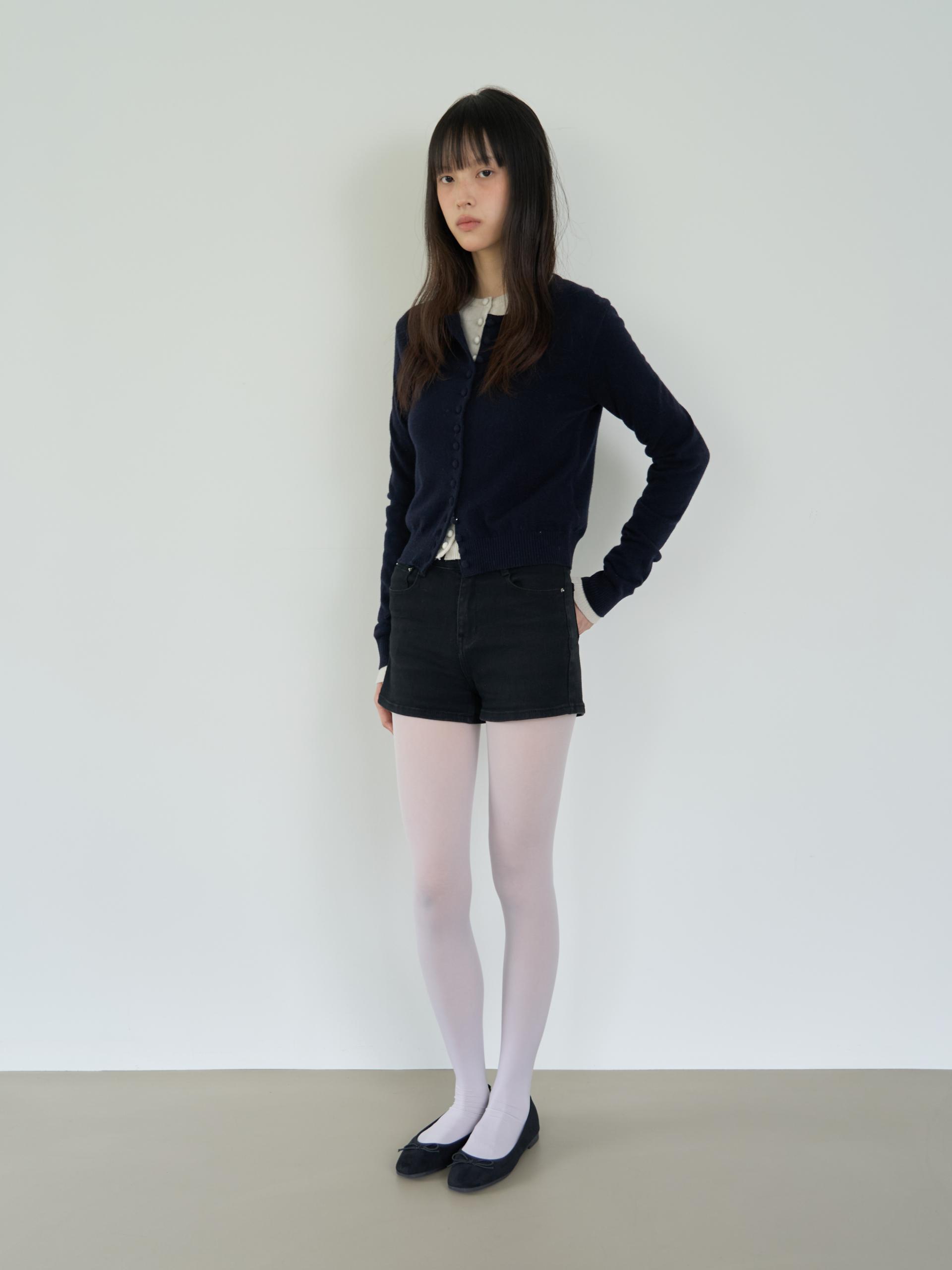 MERINO CASHMERE BUTTON CARDIGAN_NAVY