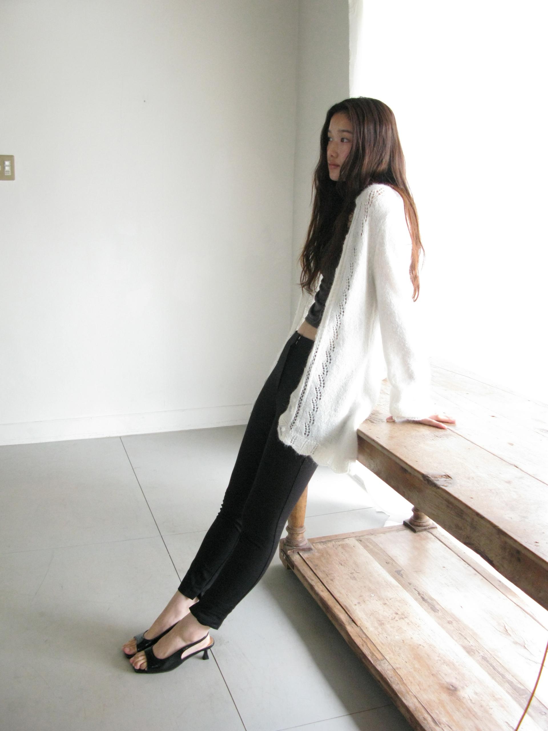 ALPACA LOOSE KNIT LONG CARDIGAN_IVORY