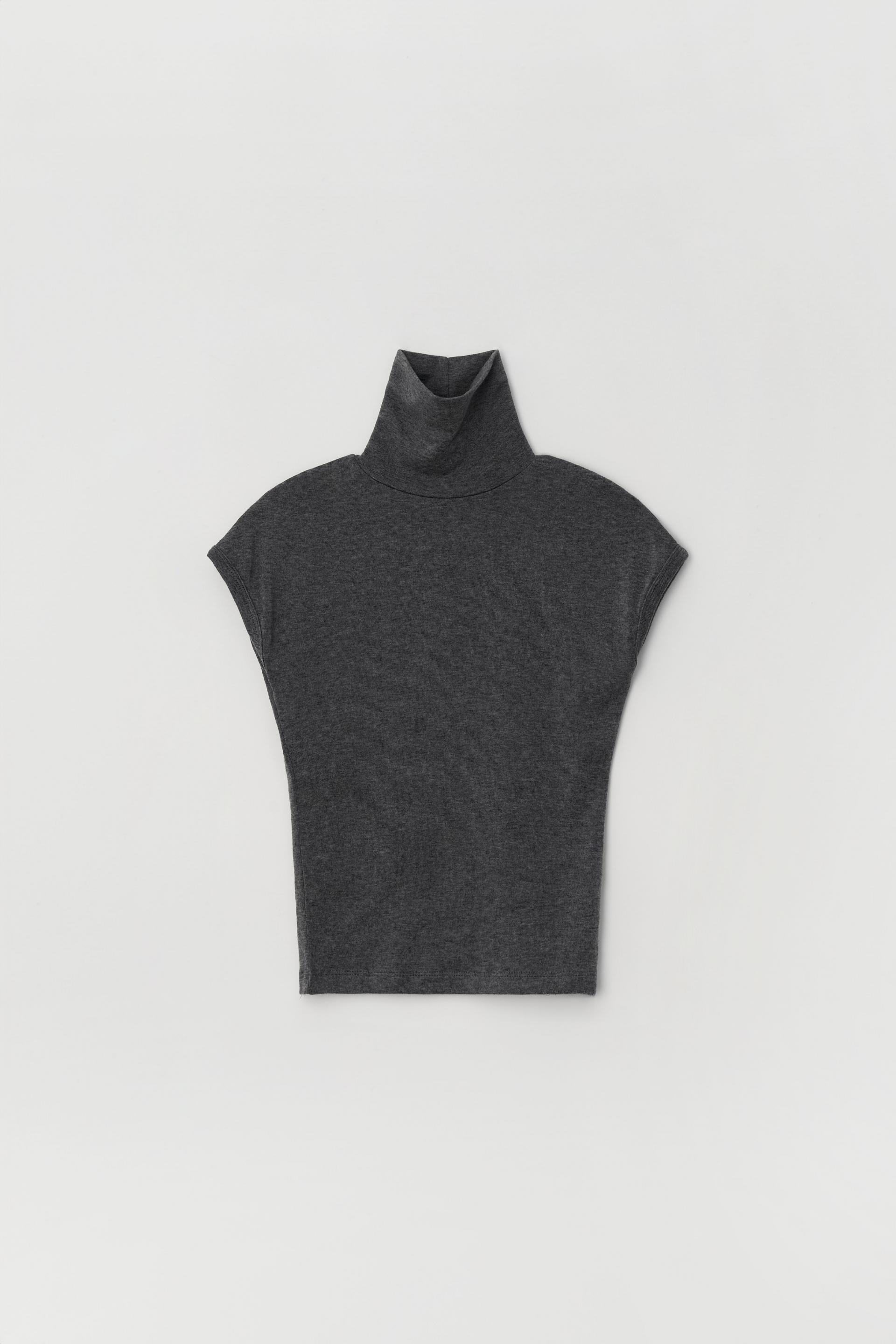 WOOL TURTLENECK TOP_GRAY