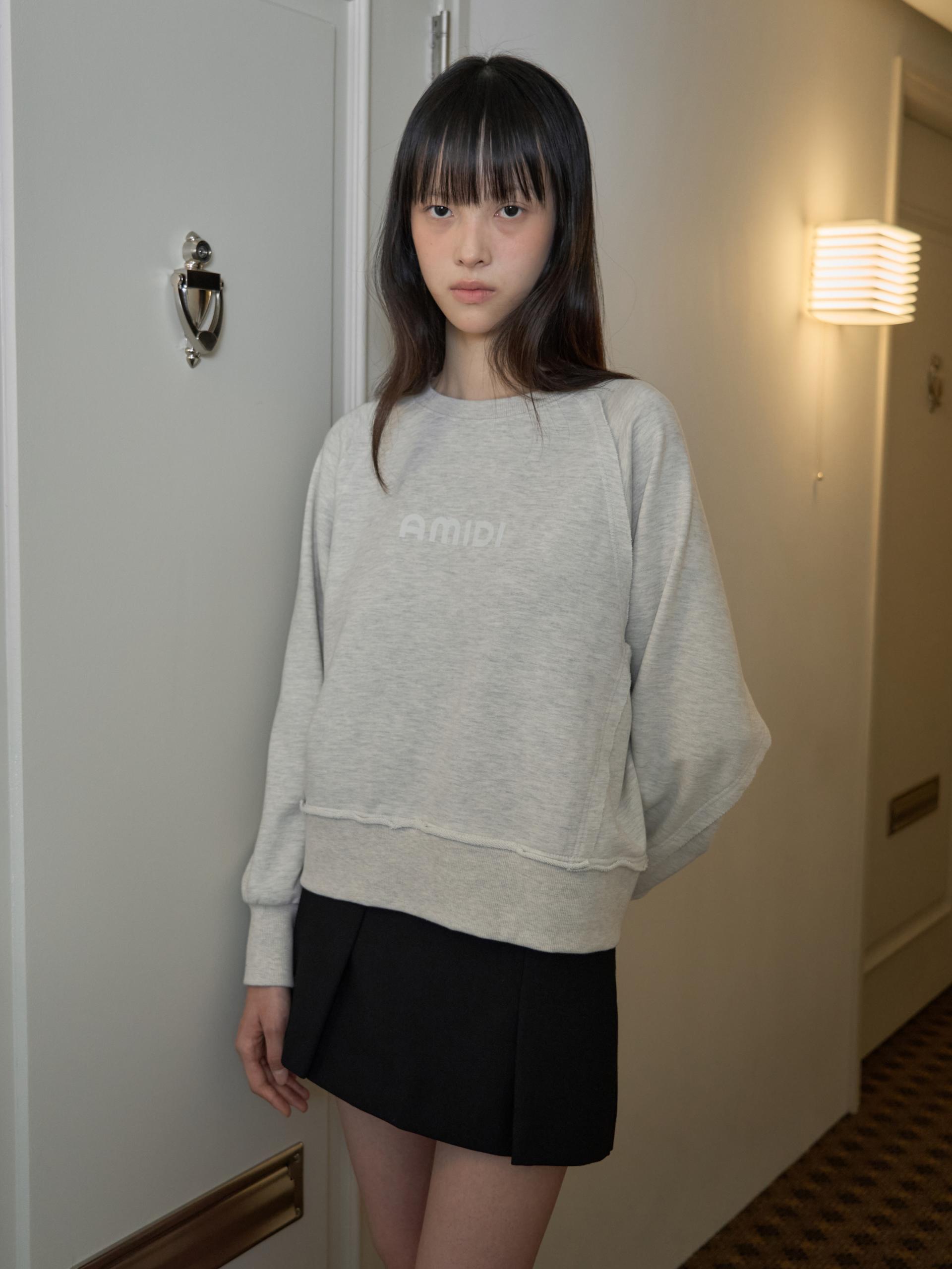 CUT-OFF SWEATSHIRT_MELANGE