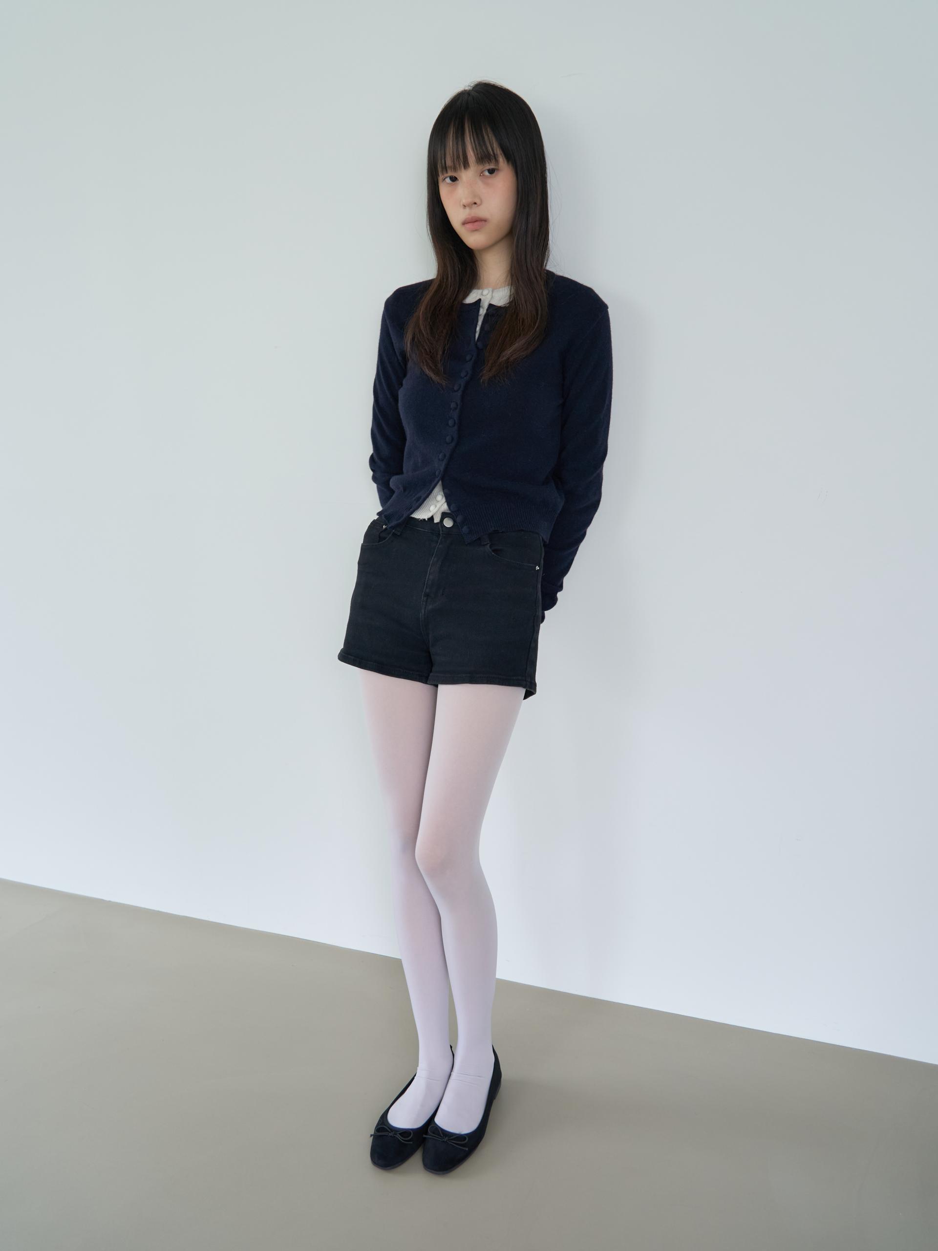 MERINO CASHMERE BUTTON CARDIGAN_NAVY