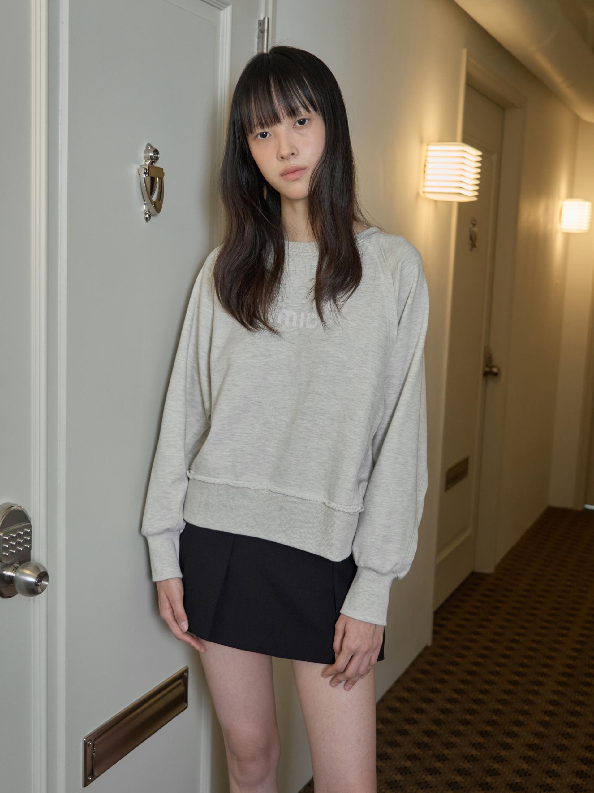 CUT-OFF SWEATSHIRT_MELANGE