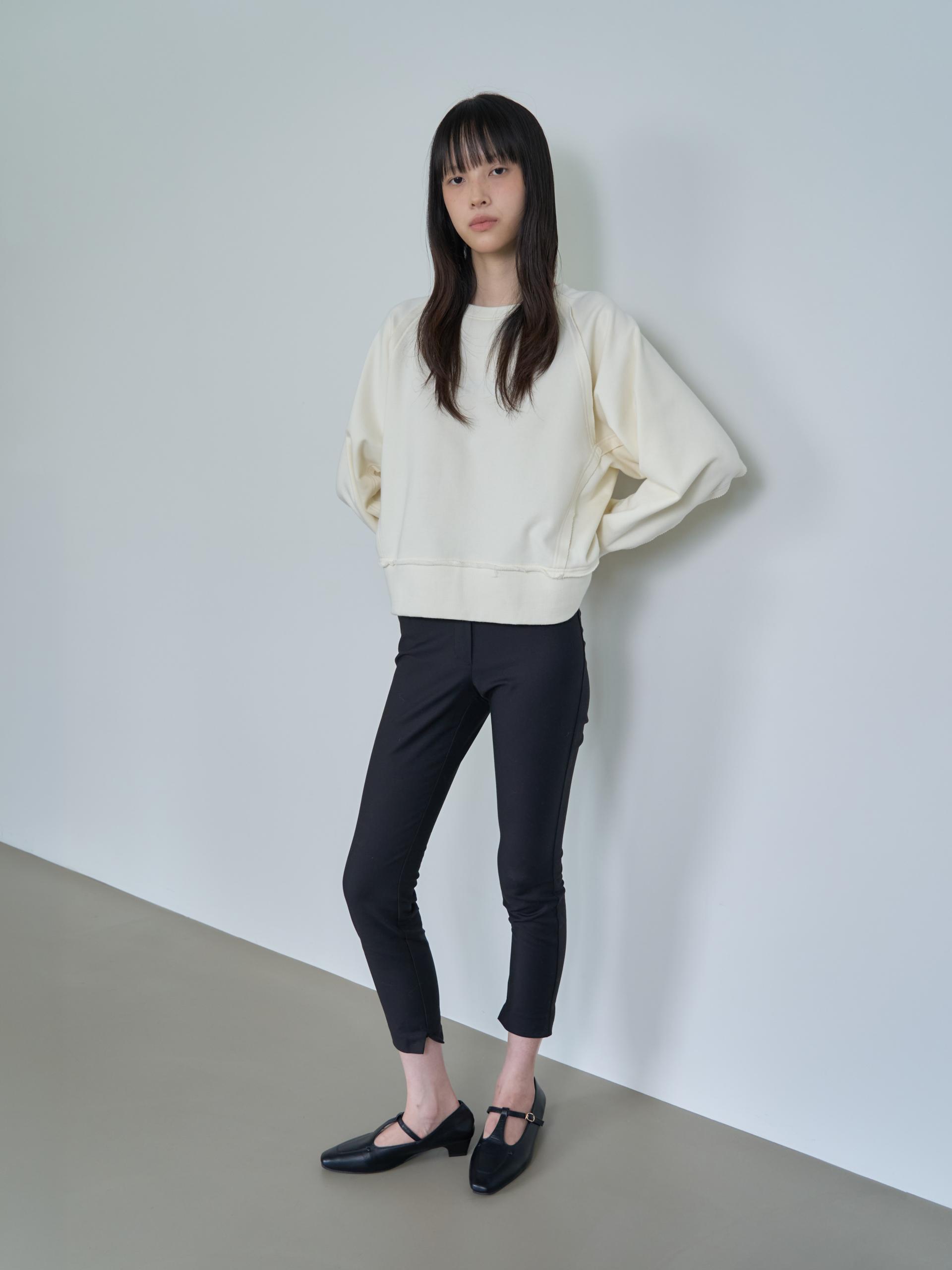 CUT-OFF SWEATSHIRT_BUTTER YELLOW