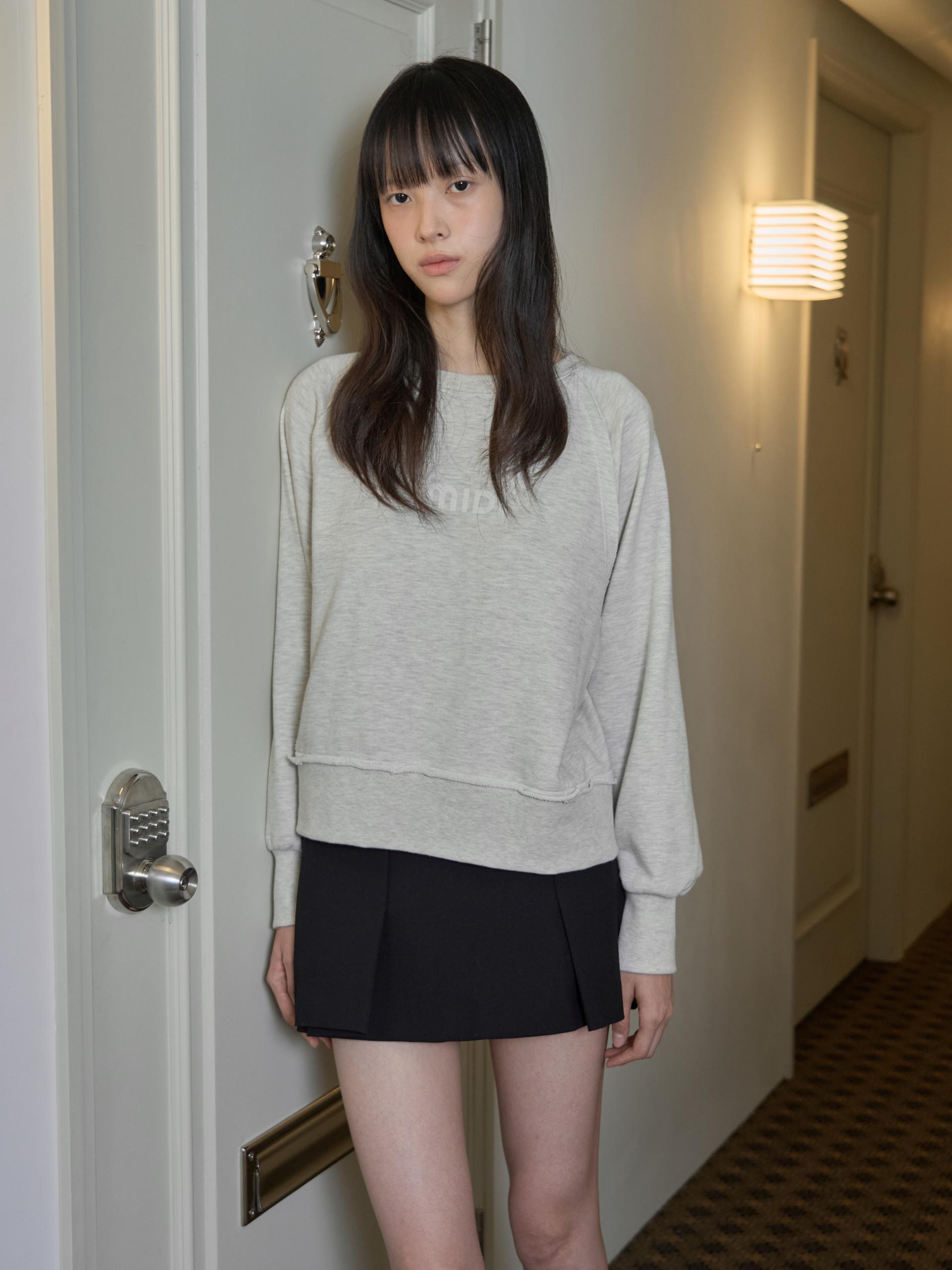 CUT-OFF SWEATSHIRT_MELANGE